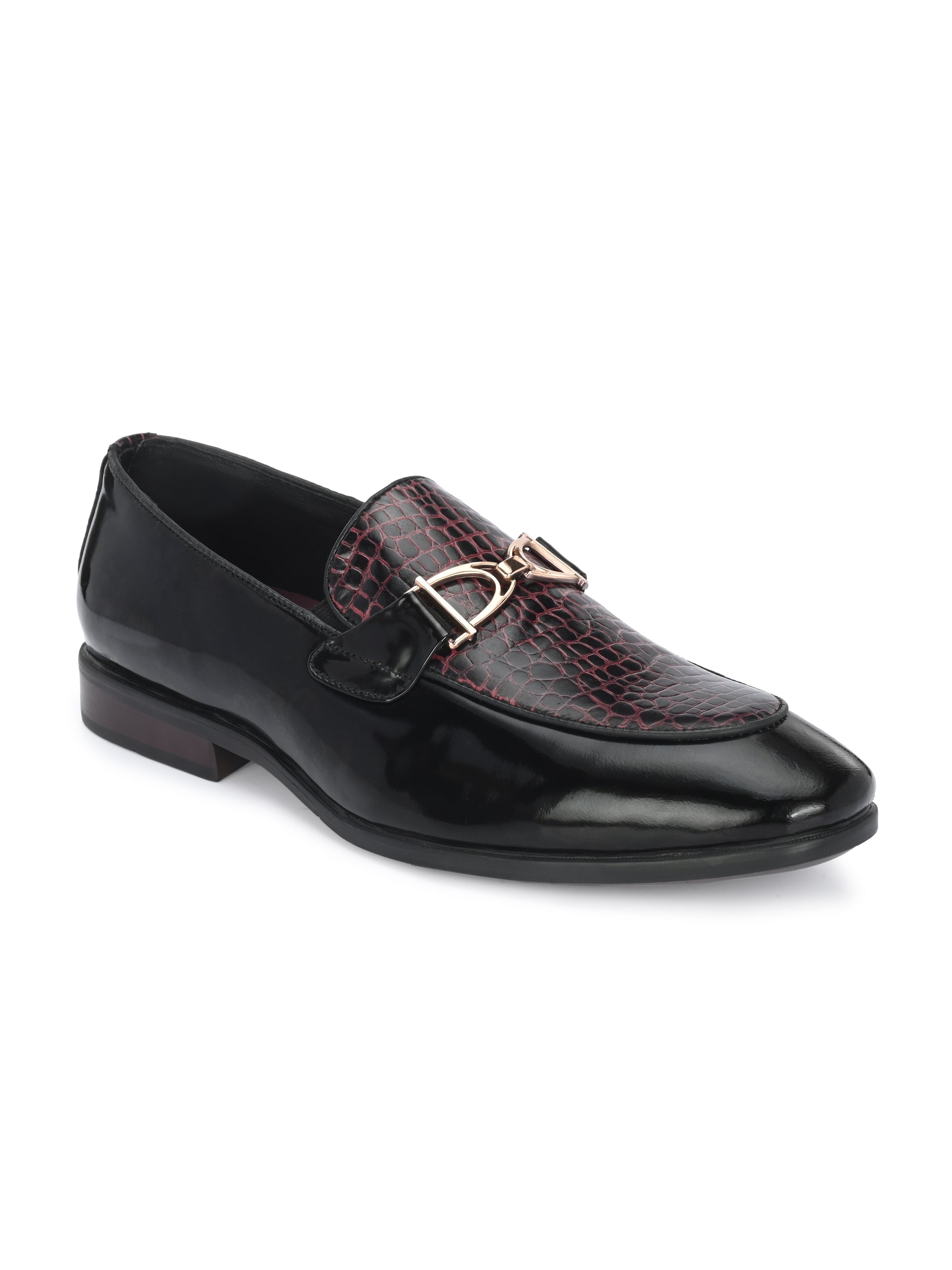 Egoss Platinum Buckled Loafers For Men