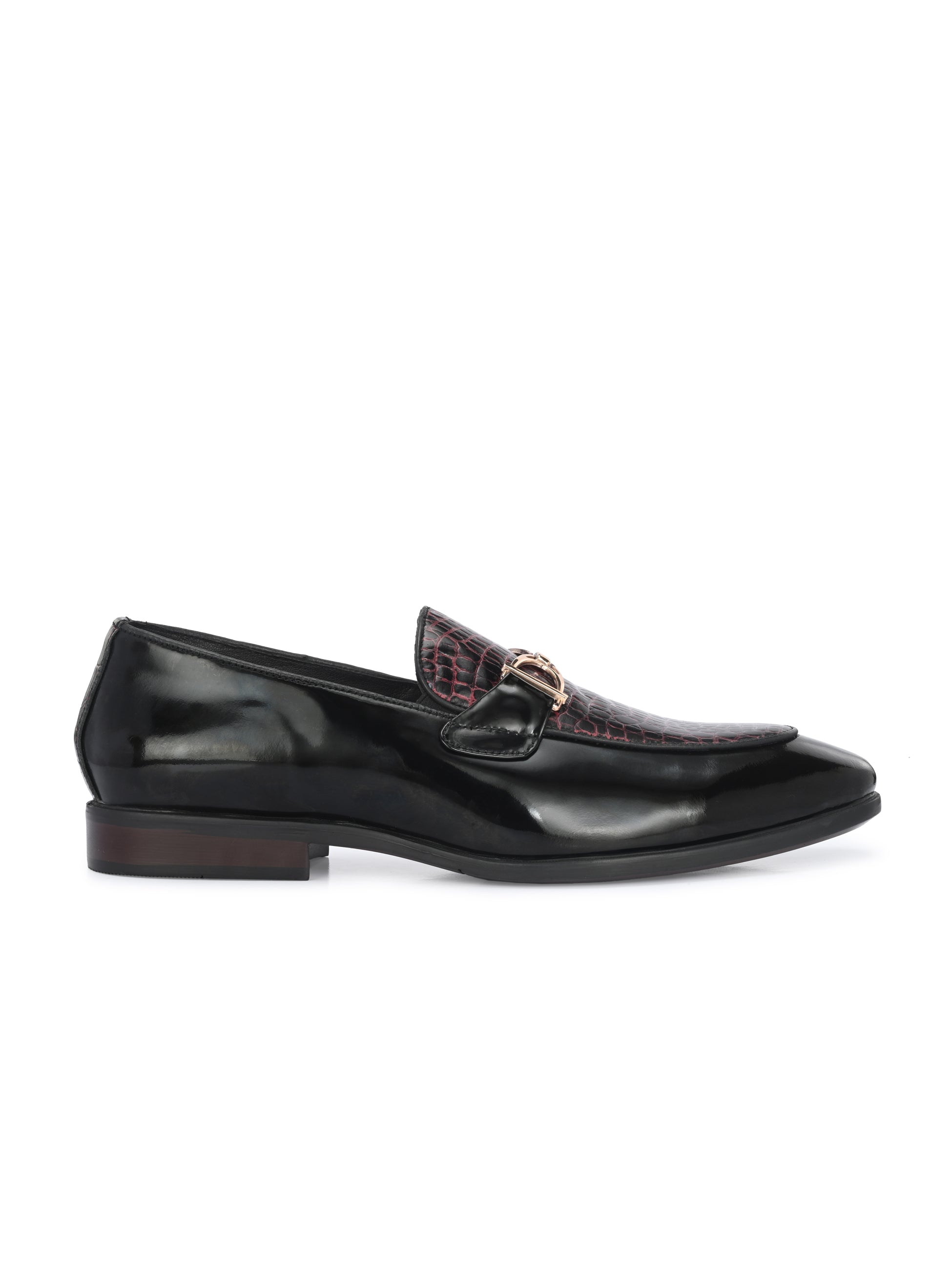 Egoss Platinum Buckled Loafers For Men