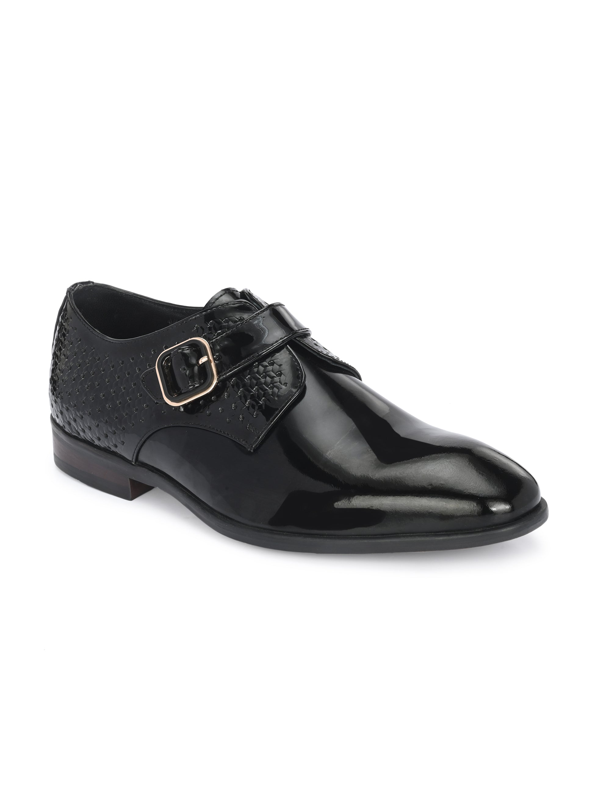 Egoss Platinum Buckled Shoes For Men