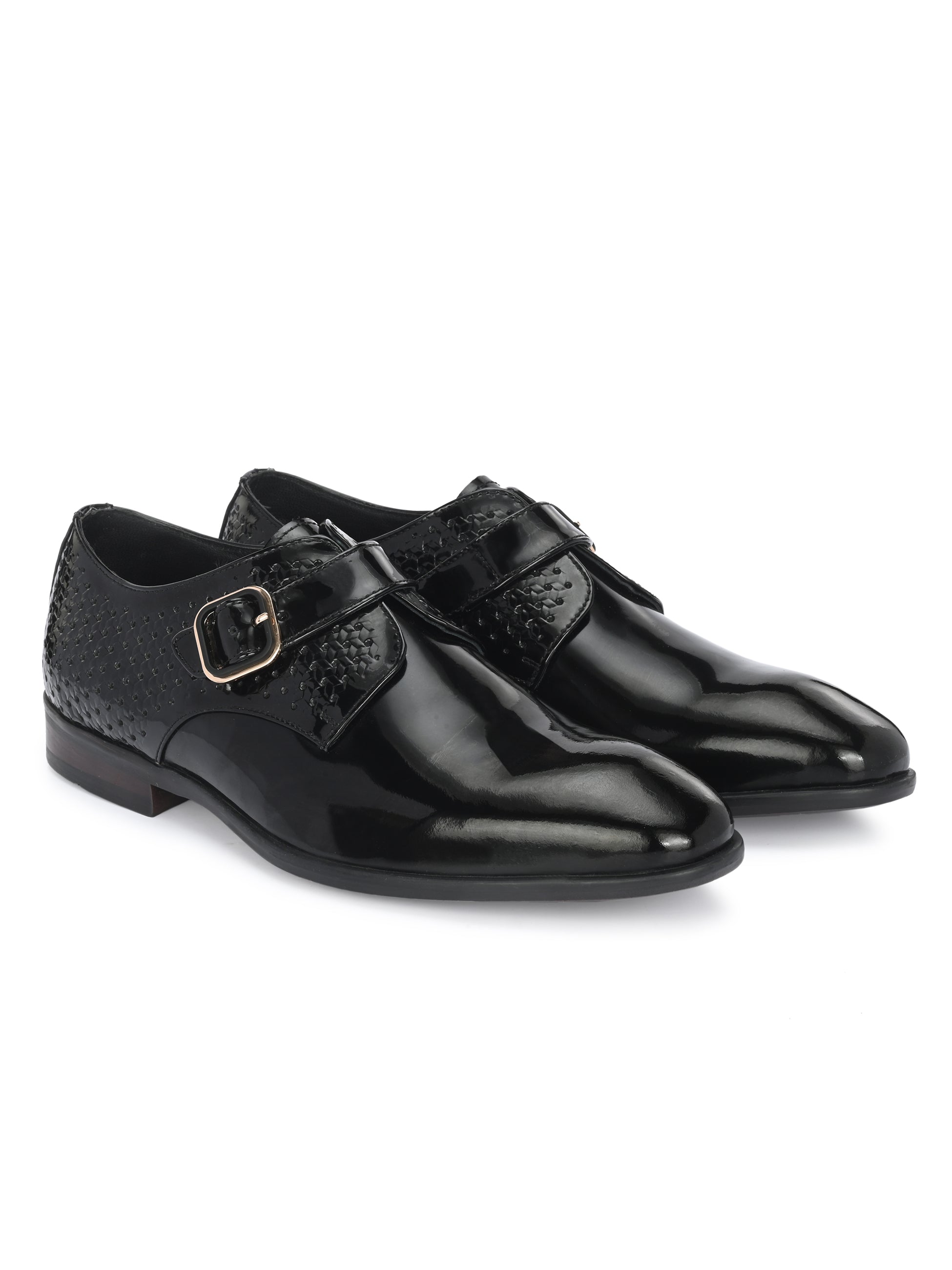 Egoss Platinum Buckled Shoes For Men