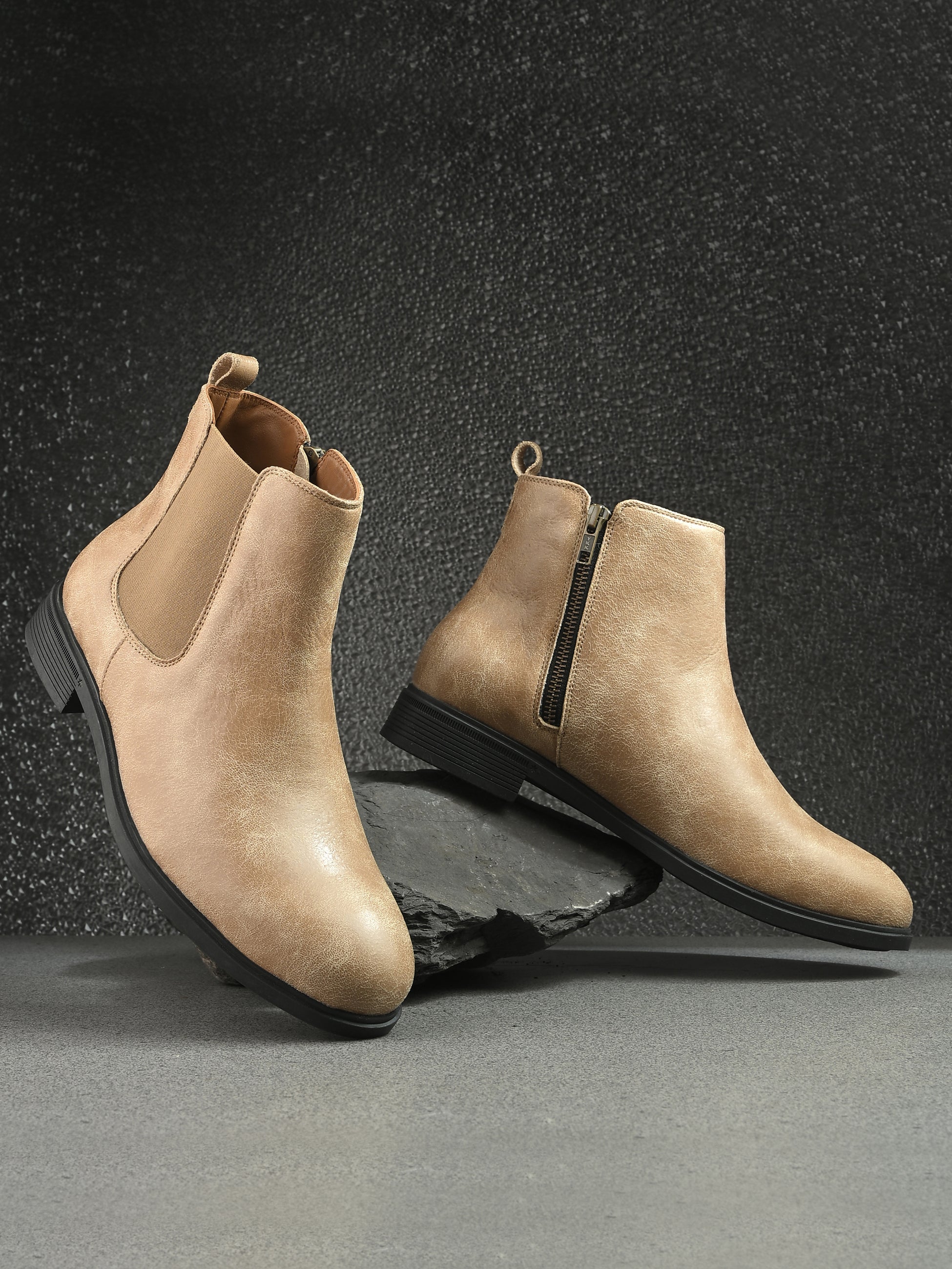 Egoss Leather Chelsea Boots For Men