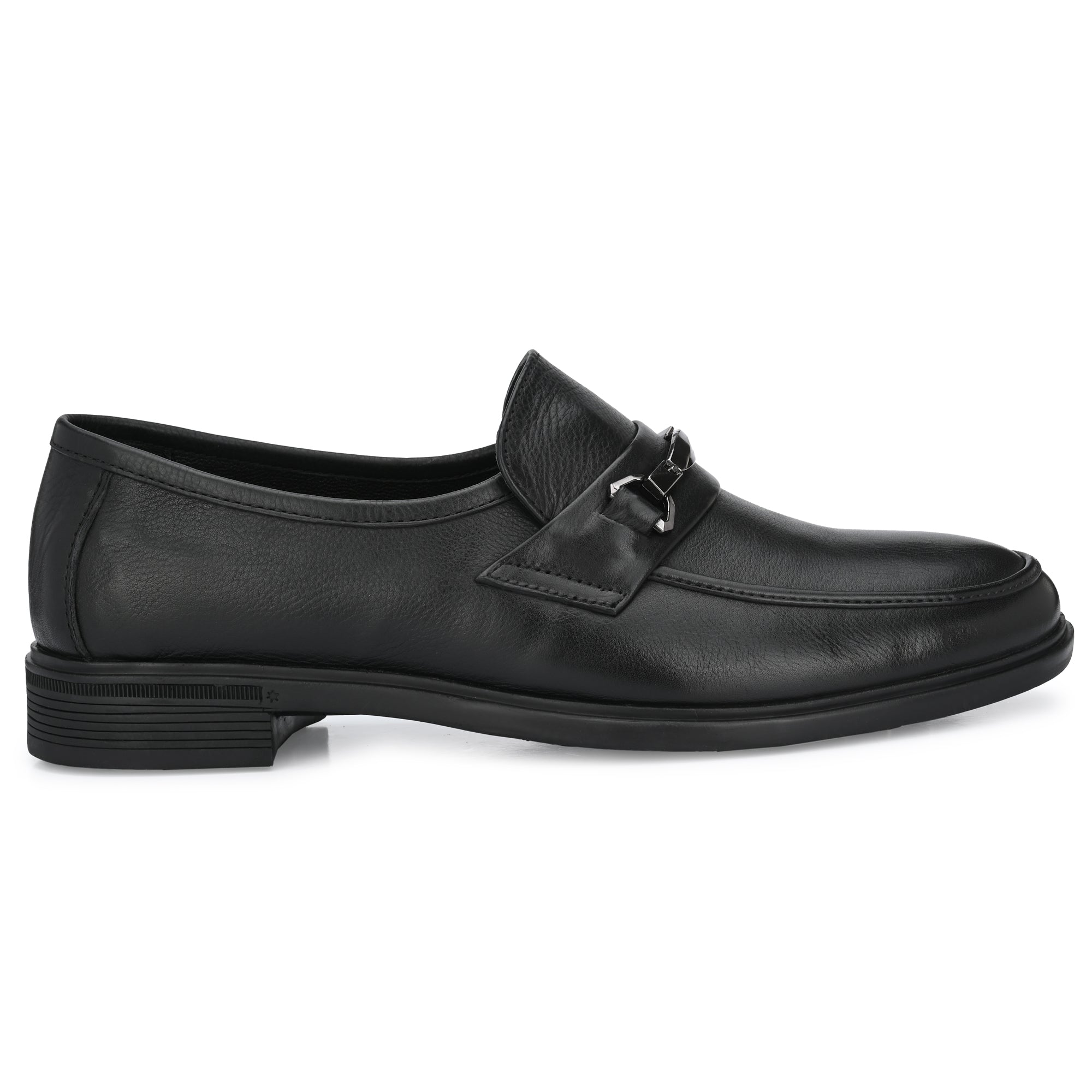 Egoss Leather Buckled Slip On Shoes For Men