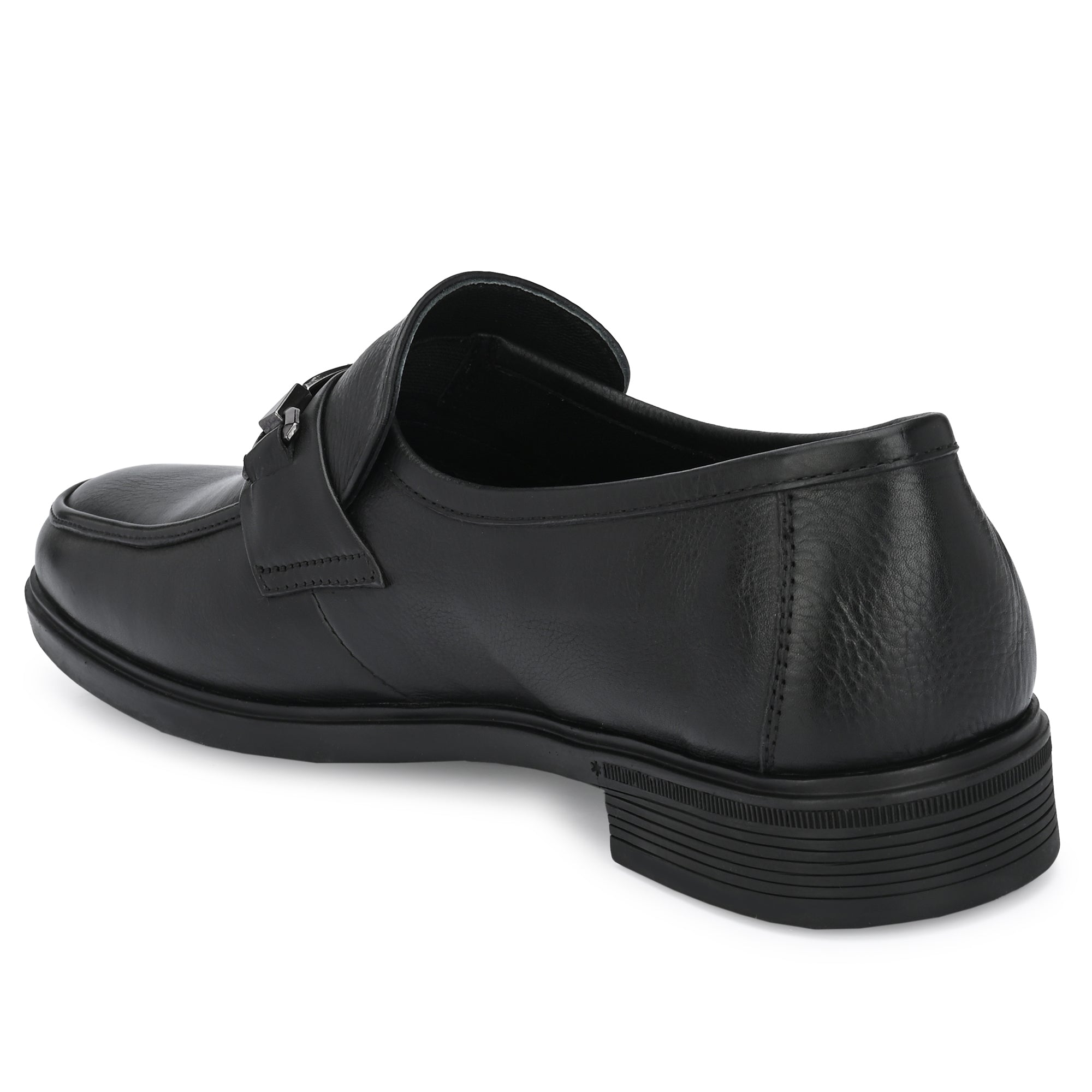 Egoss Leather Buckled Slip On Shoes For Men