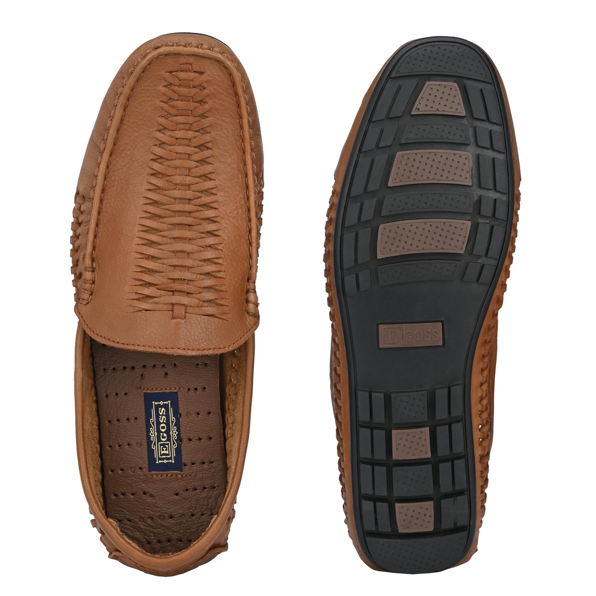 Egoss Casual Leather Slip-on Shoes Loafers For Men
