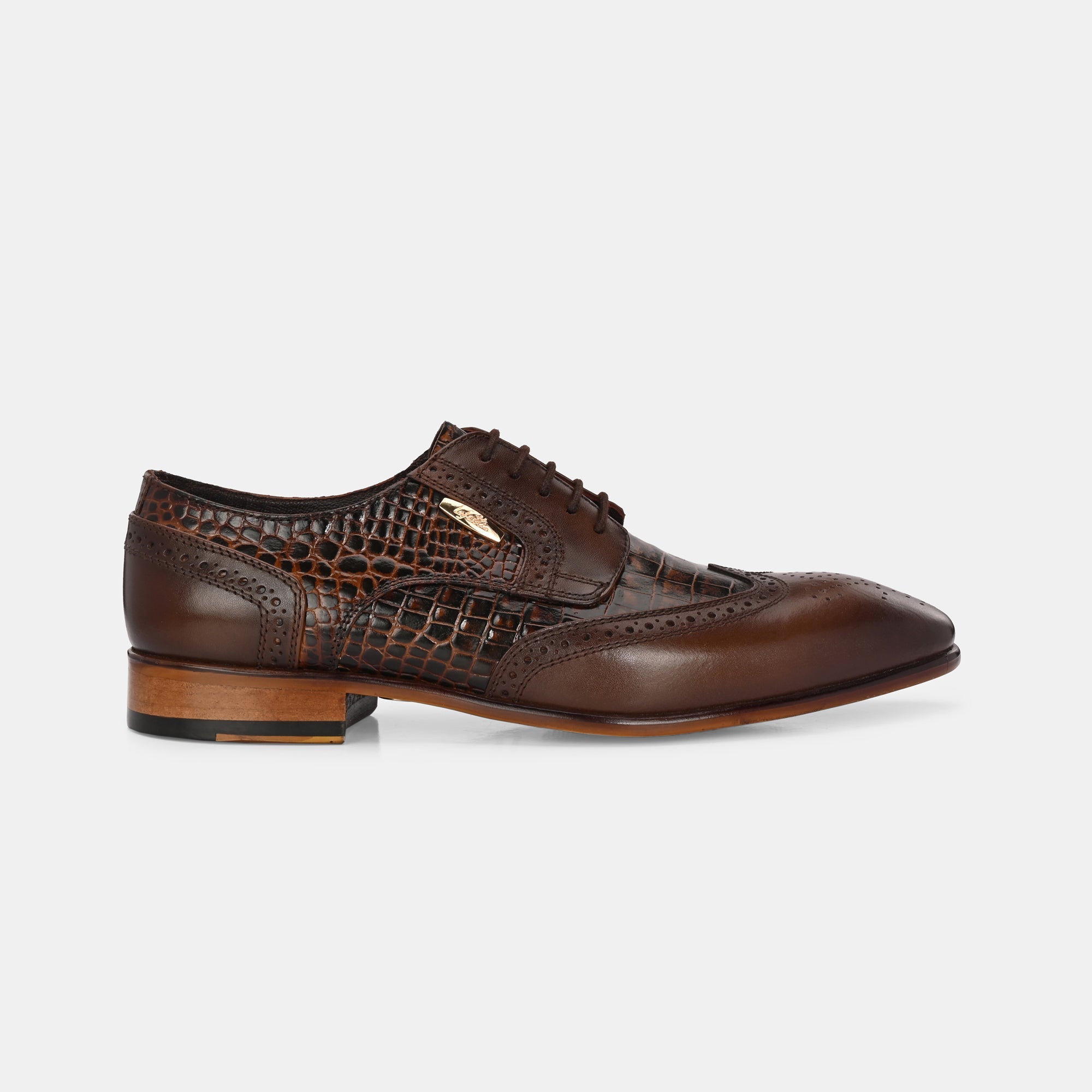 Colour-Blocked Lace-Up Brogues by Lafattio