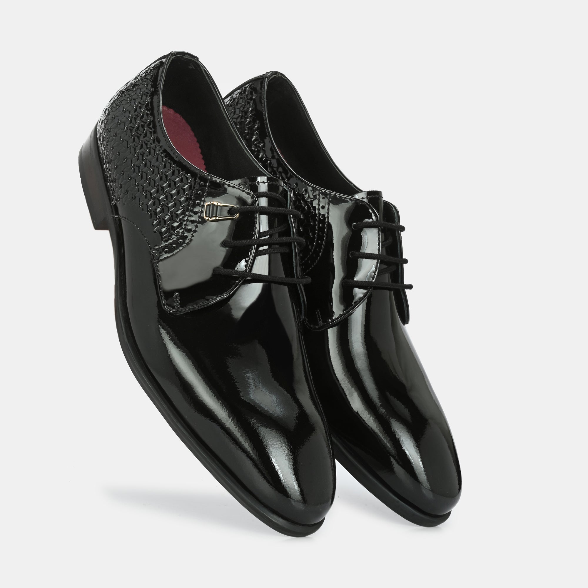 Patent Black Perforated Lace-Up Shoes by Lafattio – Egoss Shoes