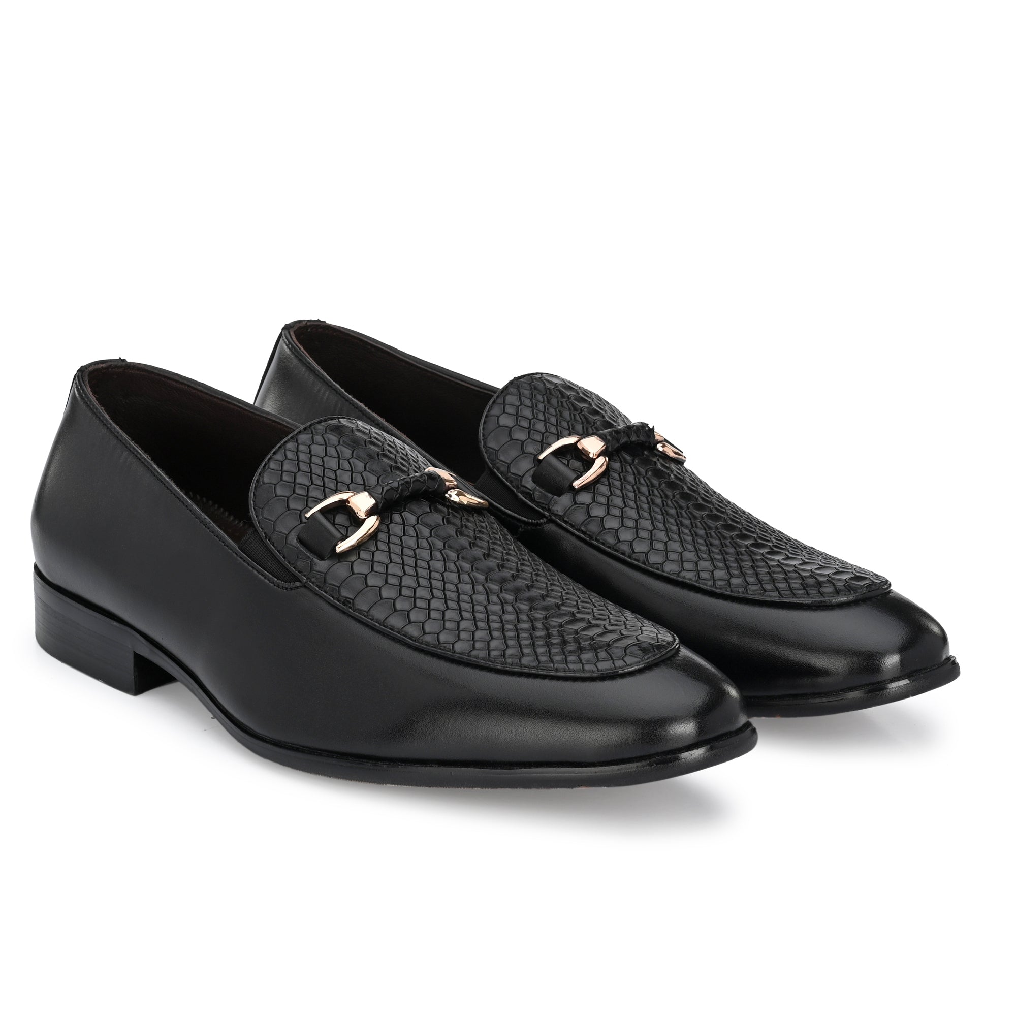 Egoss Imprinted Buckled Loafers For Men