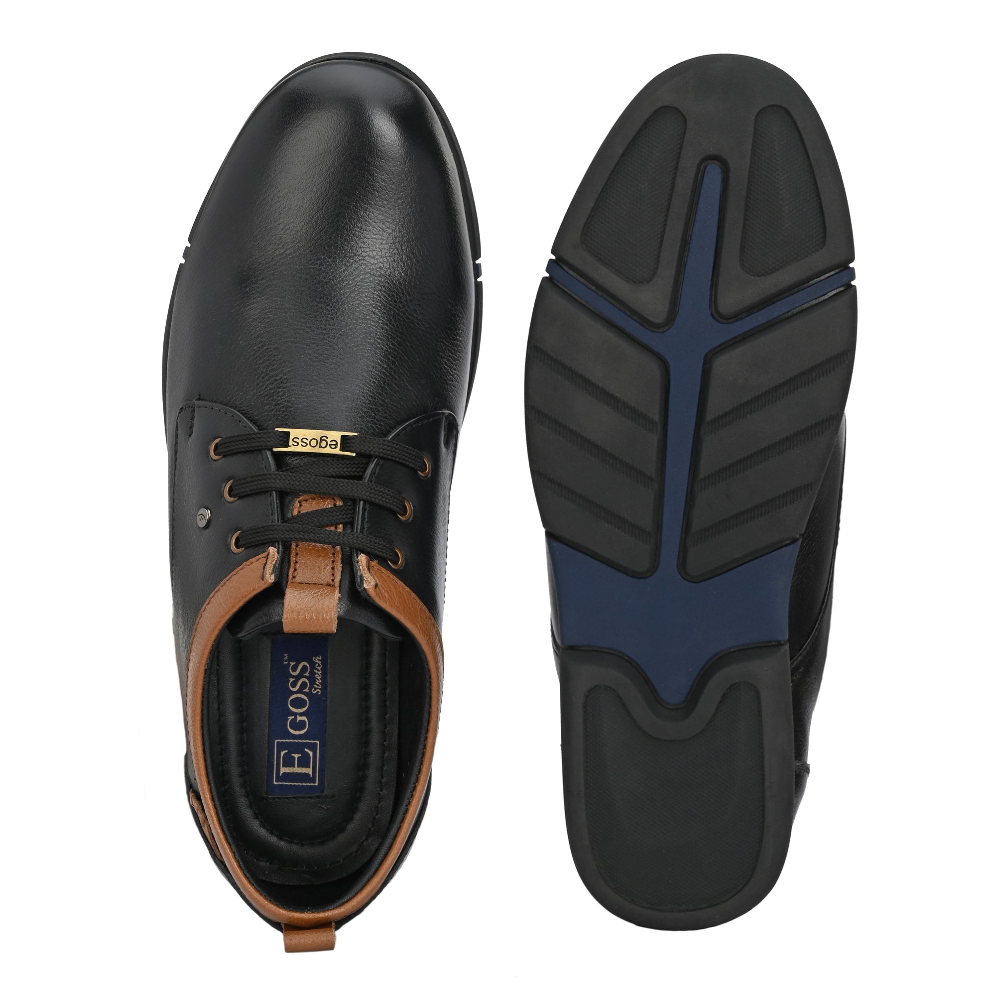 Egoss Casual Leather Derby Shoes For Men