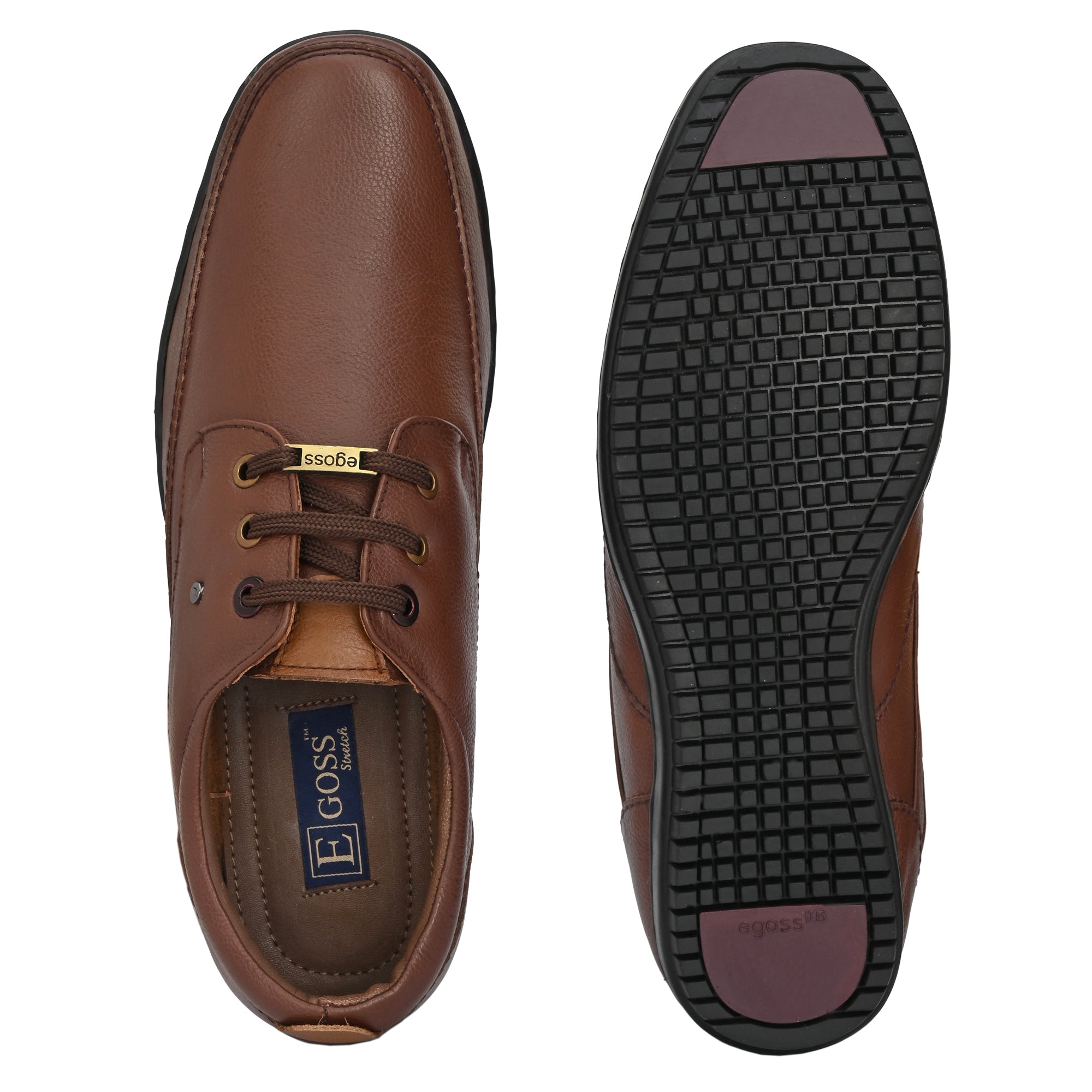 Egoss Leather Casual Lace Up Shoes For Men