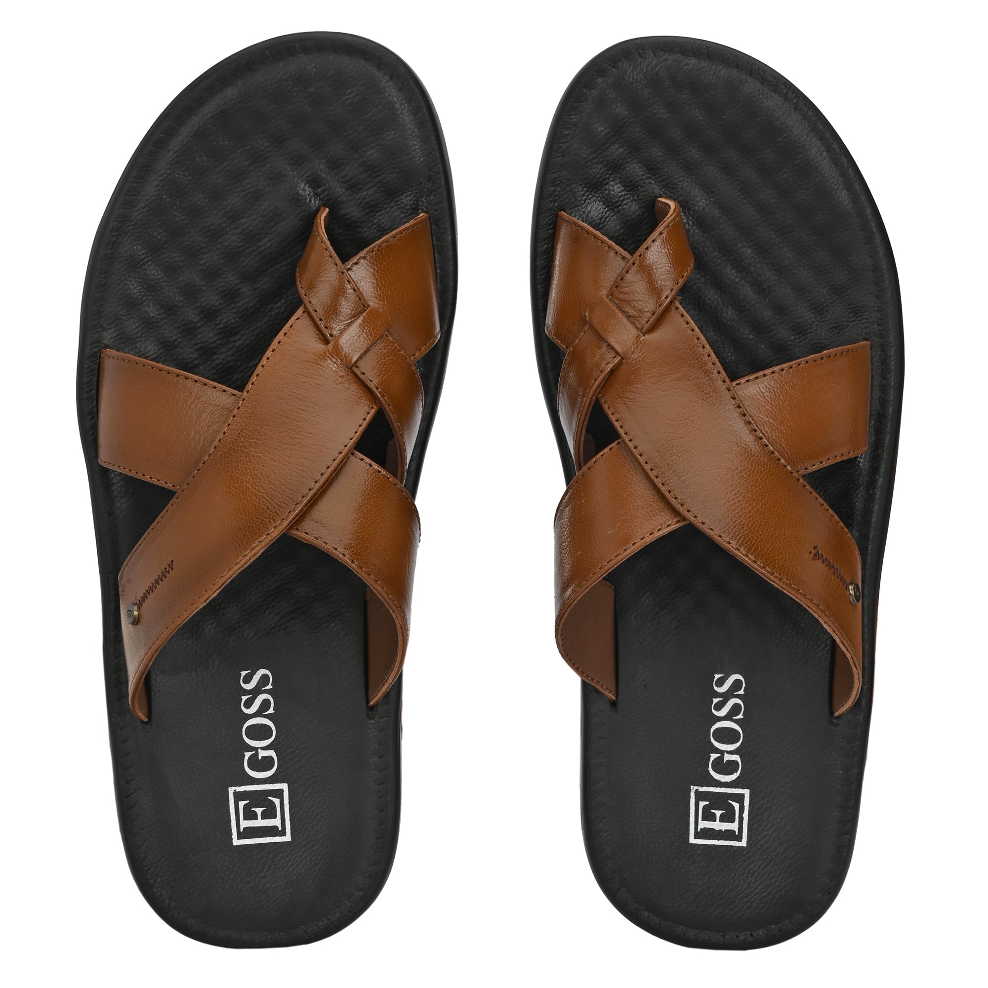 Cross Strapped Men Formal leather Slippers