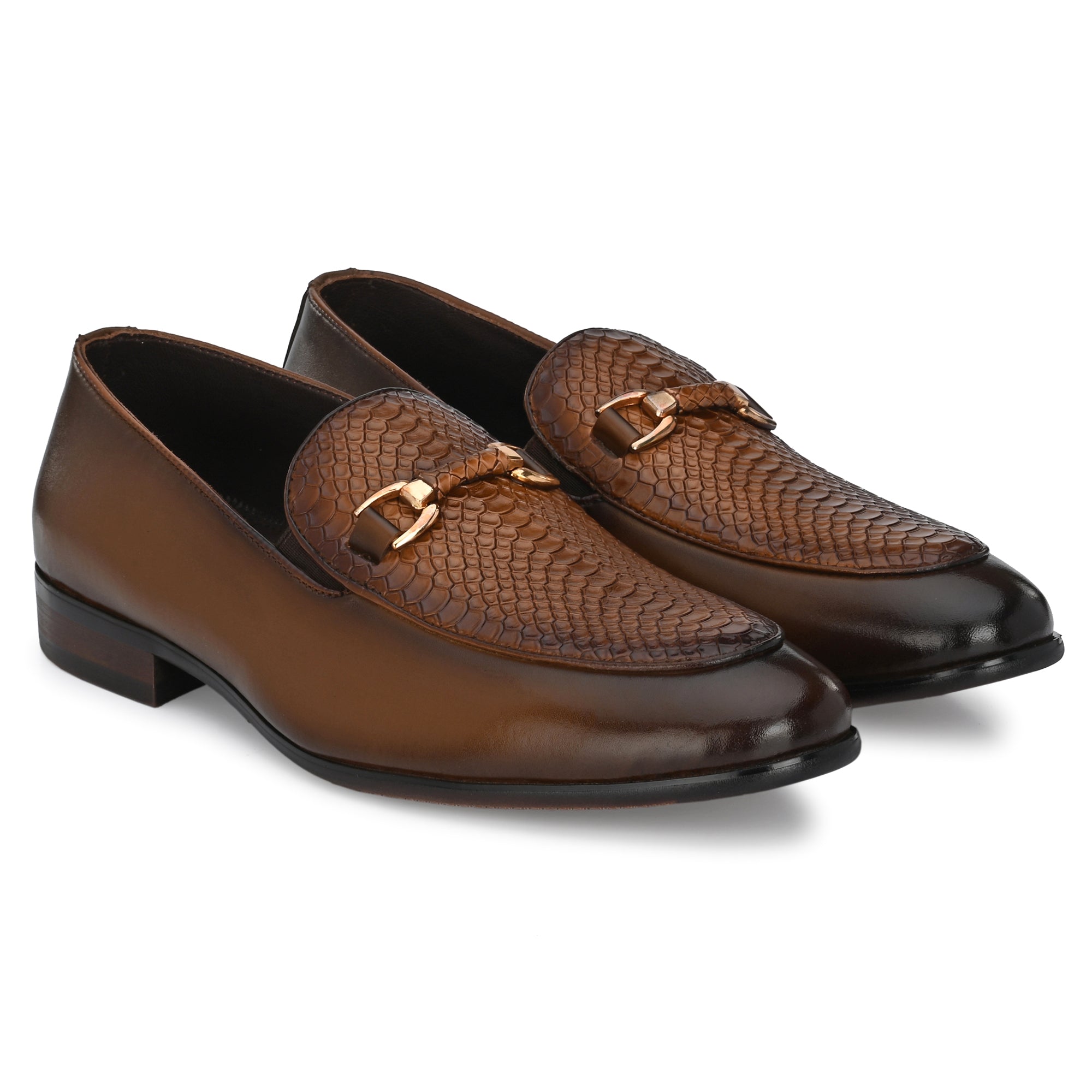 Egoss Imprinted Buckled Loafers For Men