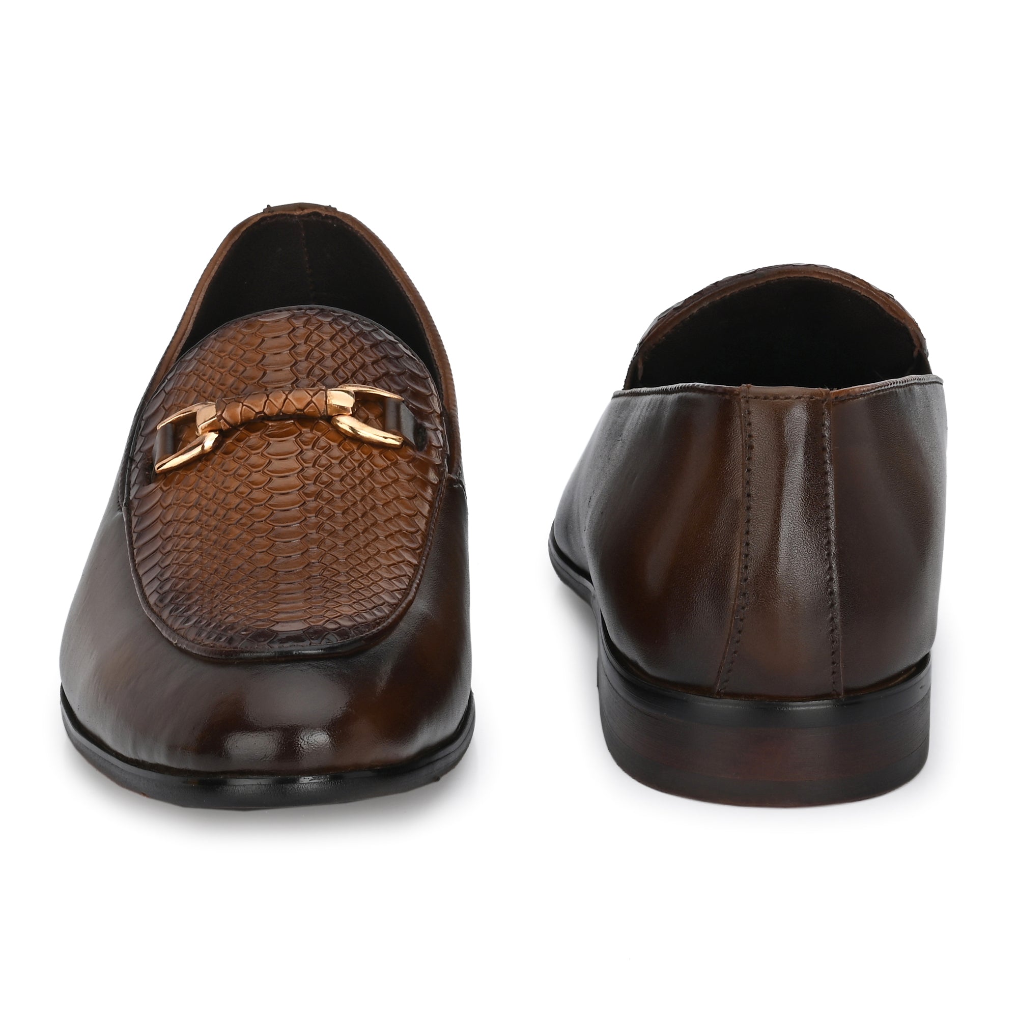 Egoss Imprinted Buckled Loafers For Men