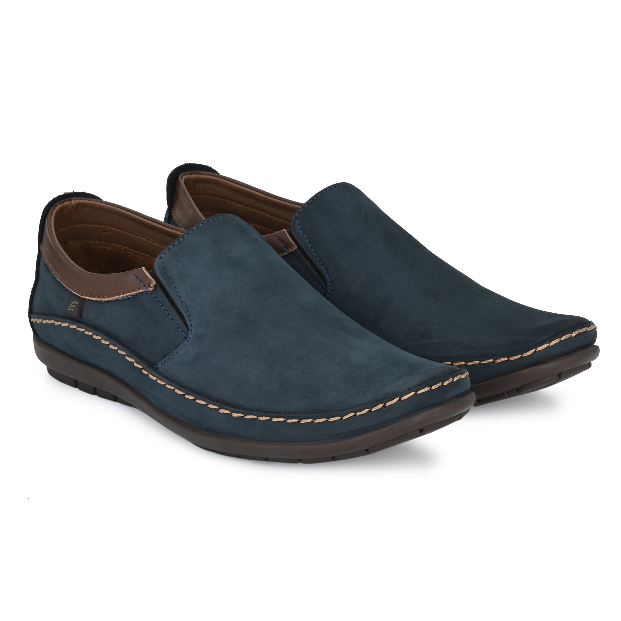 Egoss Leather Casual Slip On Shoes For Men