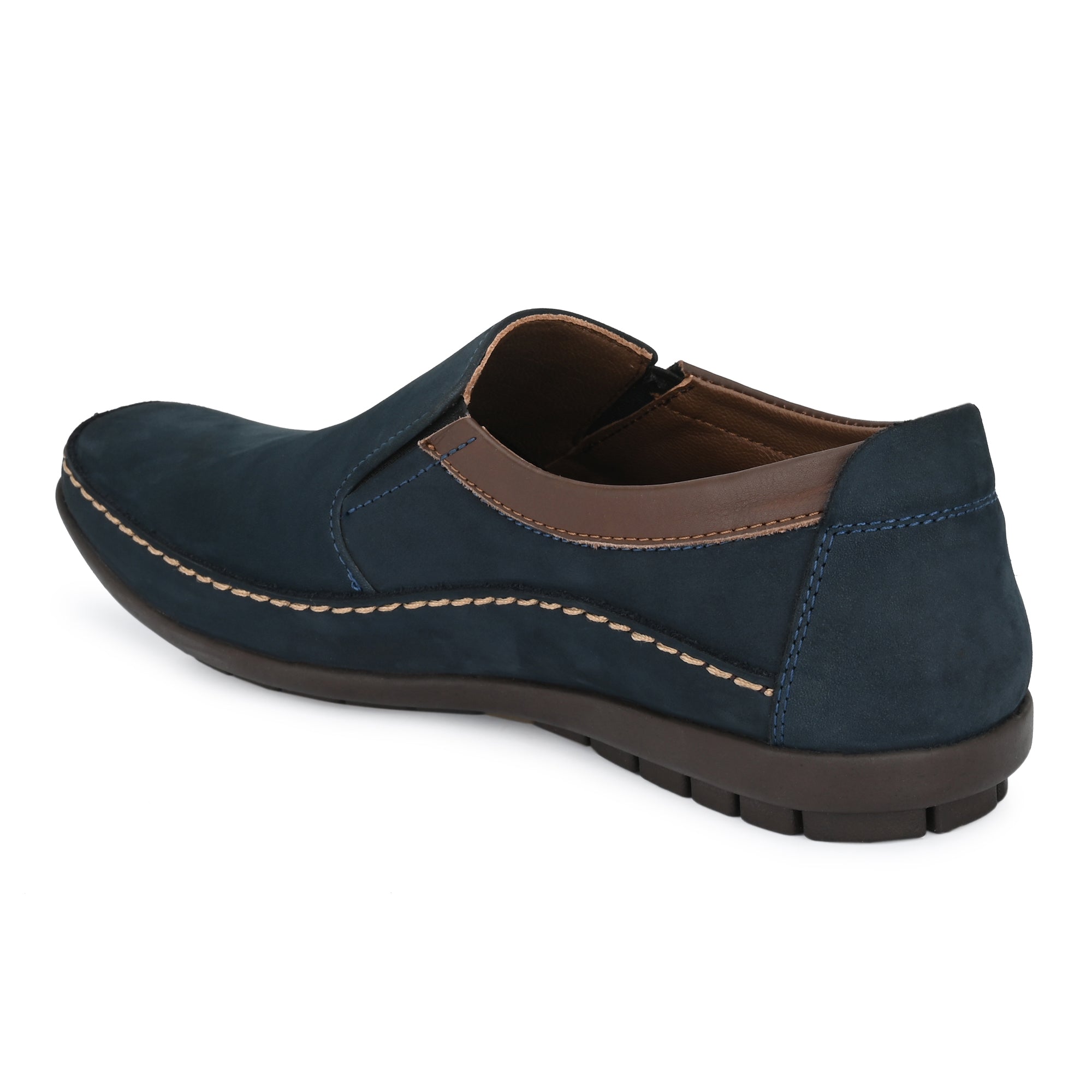 Egoss Leather Casual Slip On Shoes For Men