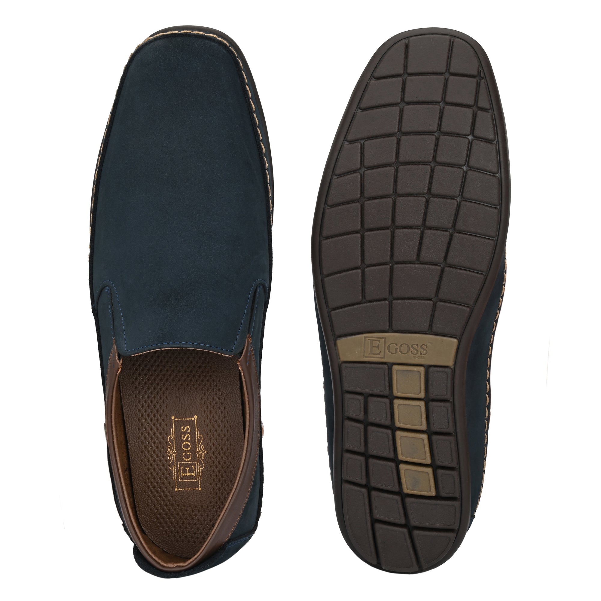 Egoss Leather Casual Slip On Shoes For Men