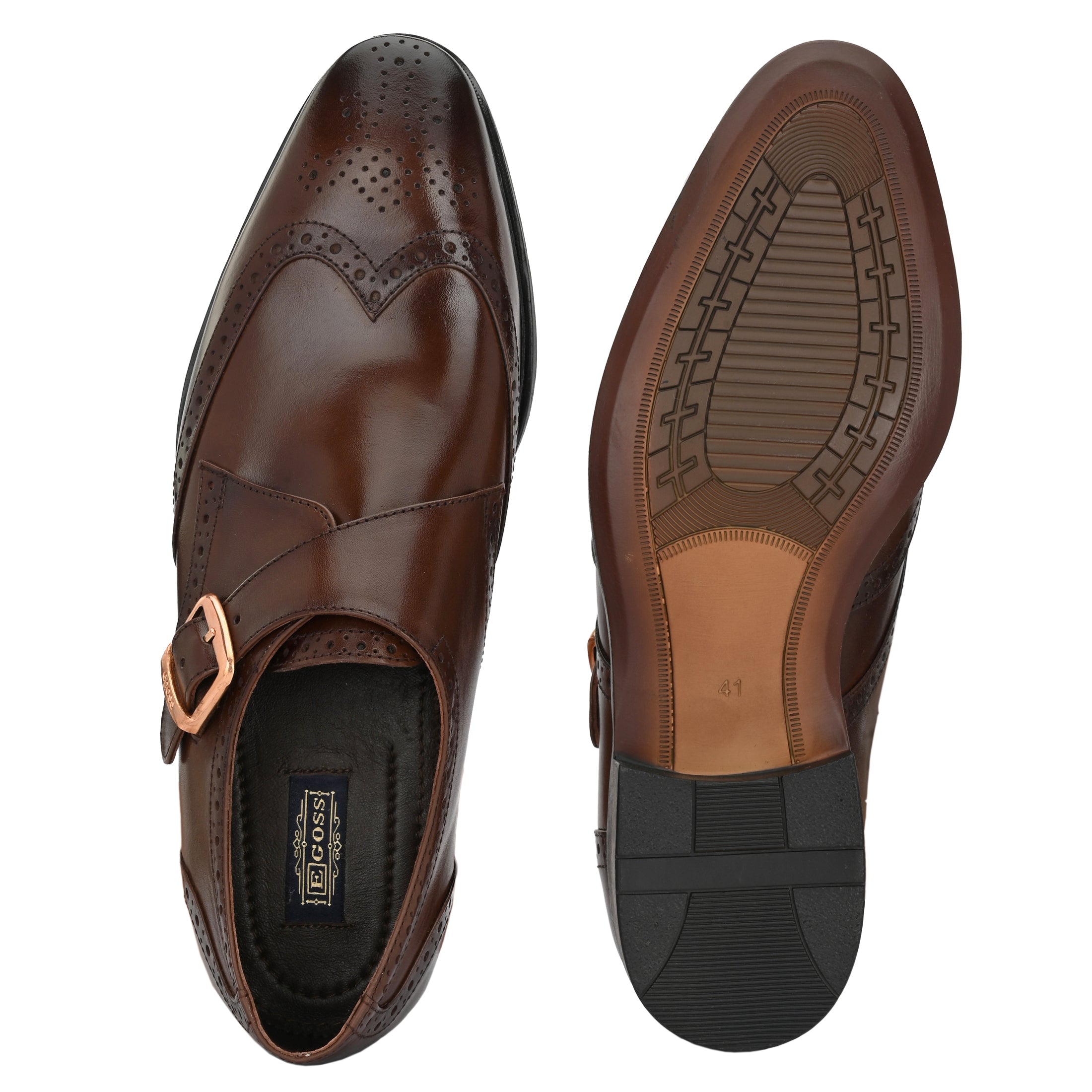 Formal Leather Buckled Shoes For Men