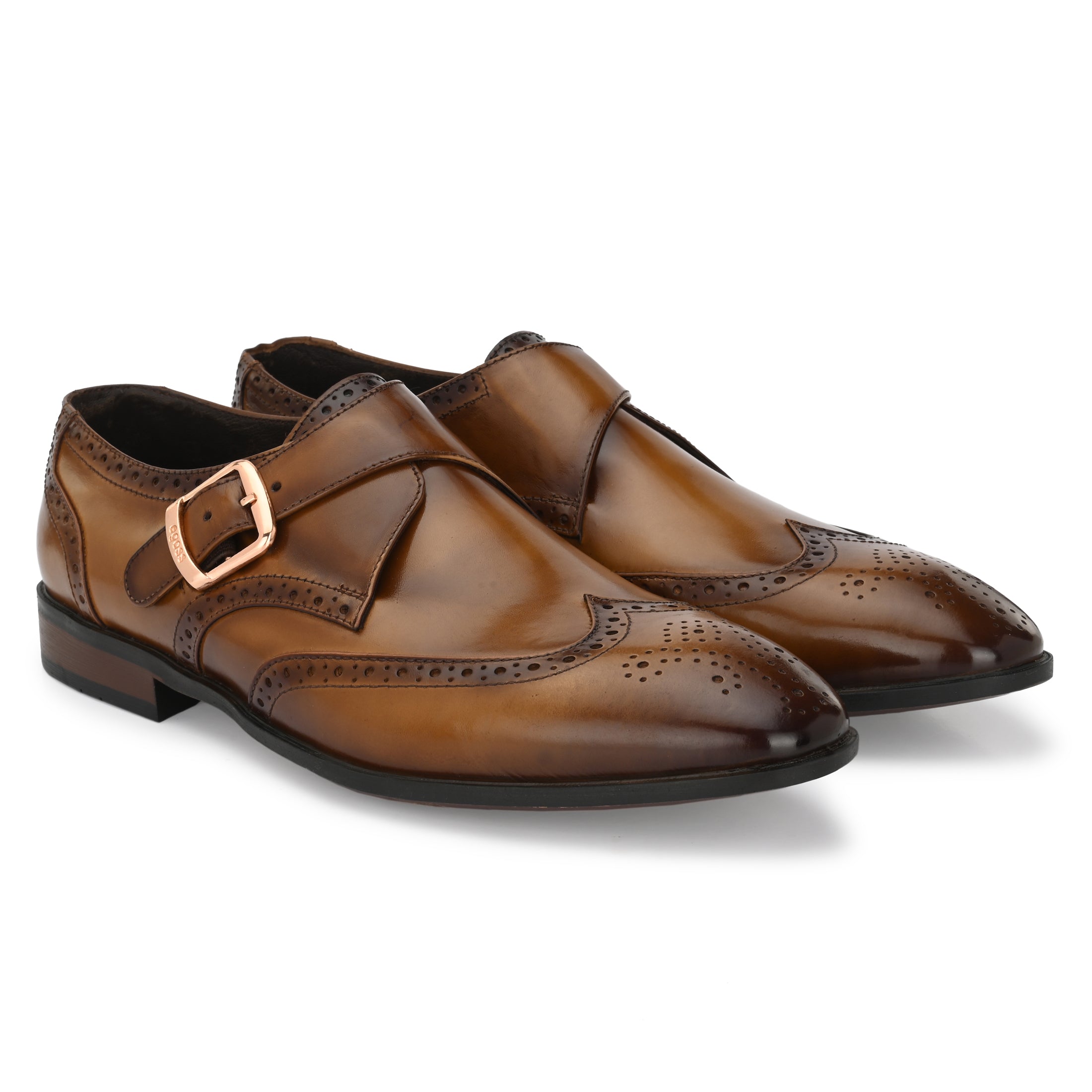 Formal Leather Buckled Shoes For Men