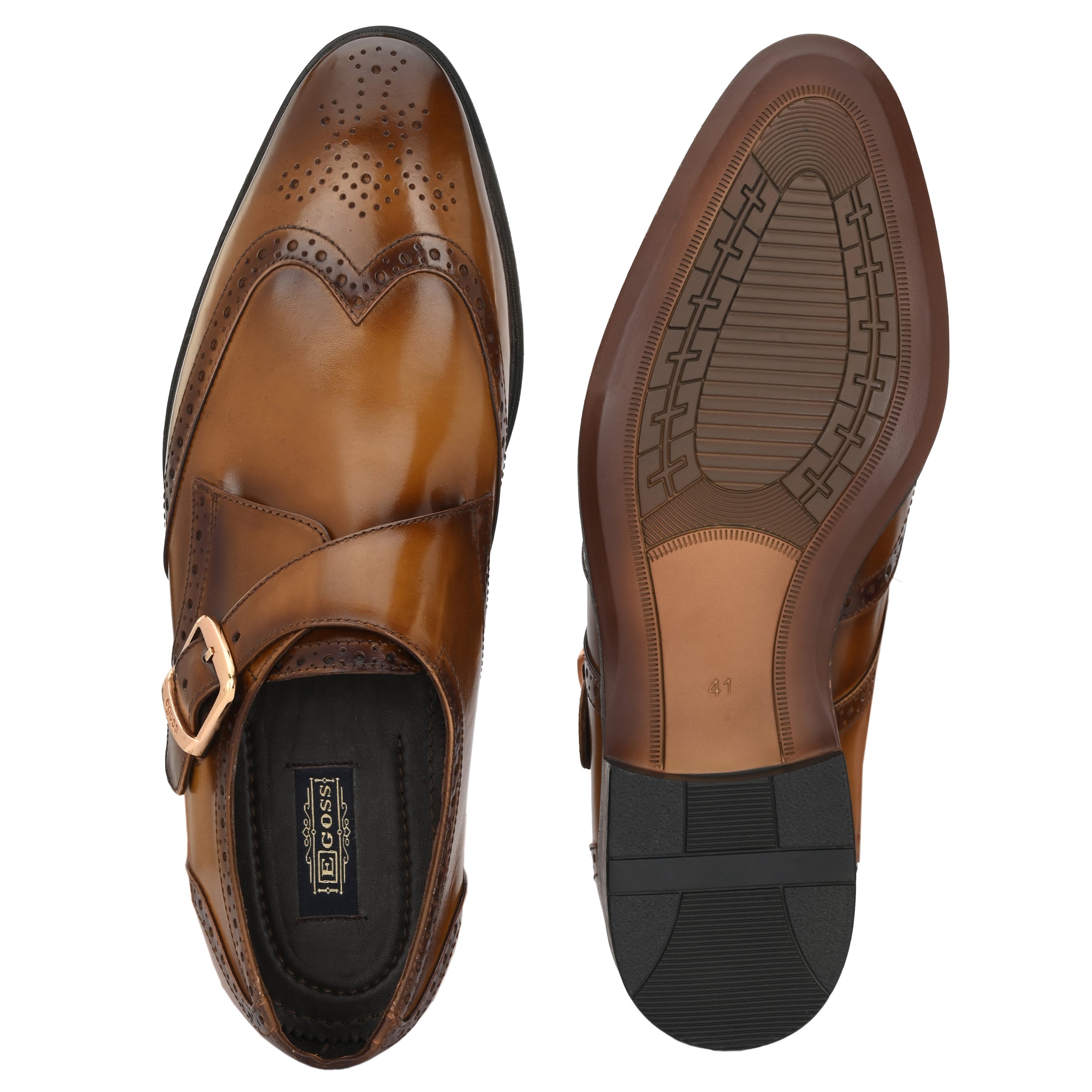 Formal Leather Buckled Shoes For Men