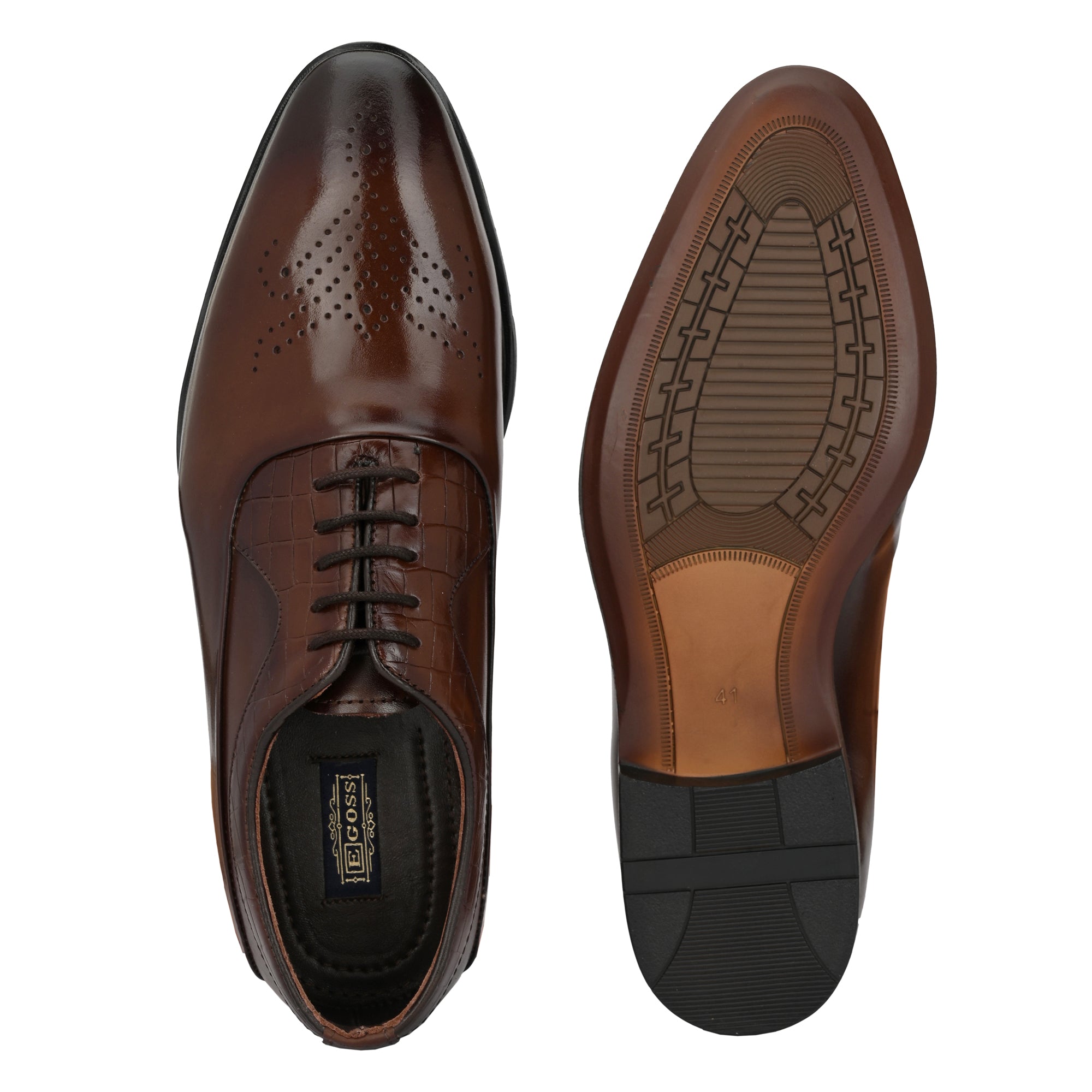 Egoss Formal Lace-Up Brogue Shoes For Men