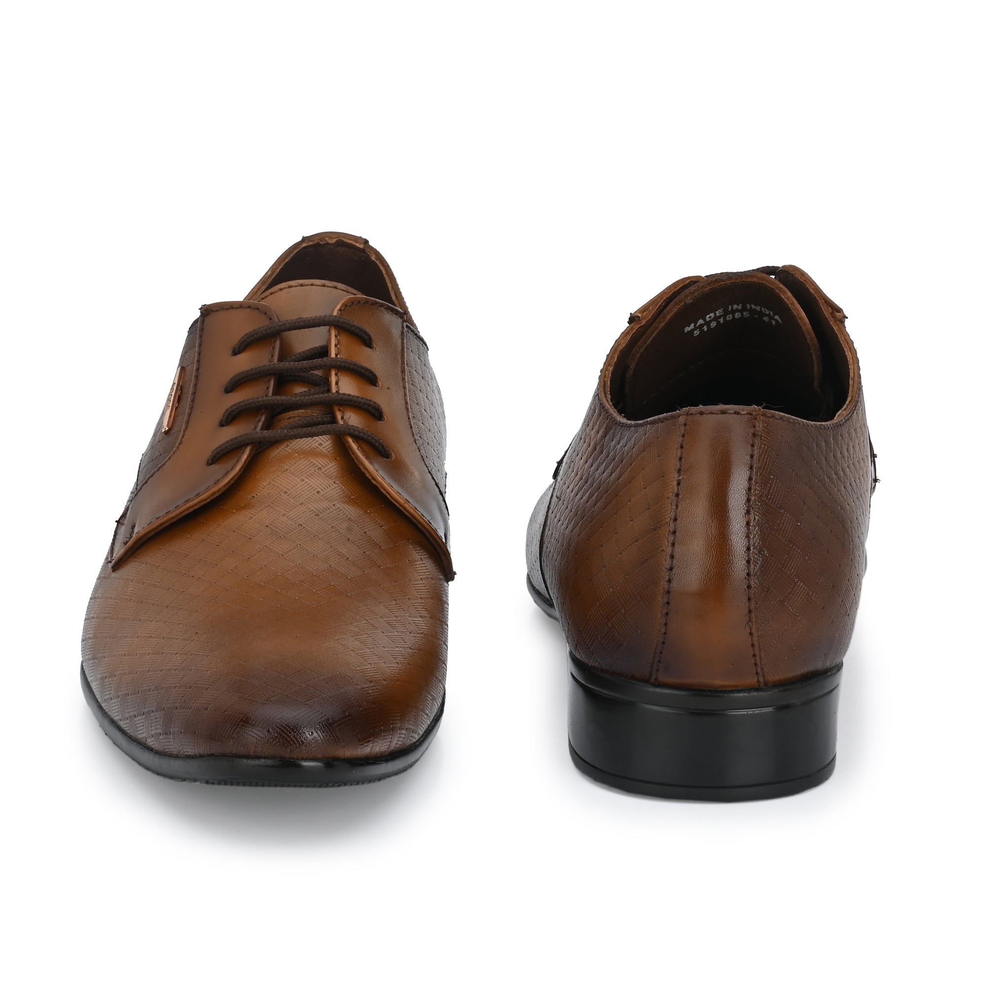 Egoss Imprinted Derby Lace Up Shoes For Men - Formal Shoes For Men