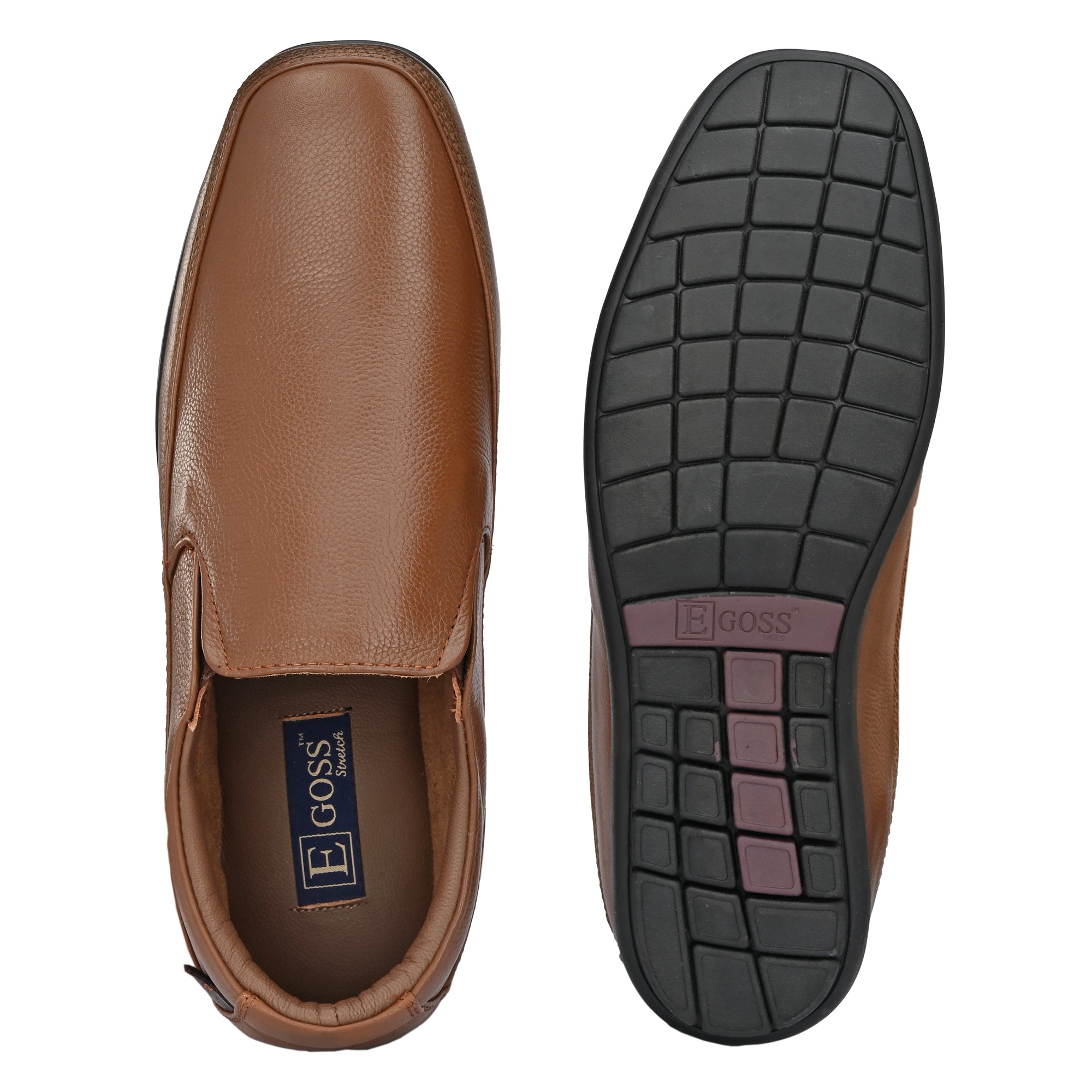 Egoss Leather Casuals Shoes for Men without Laces