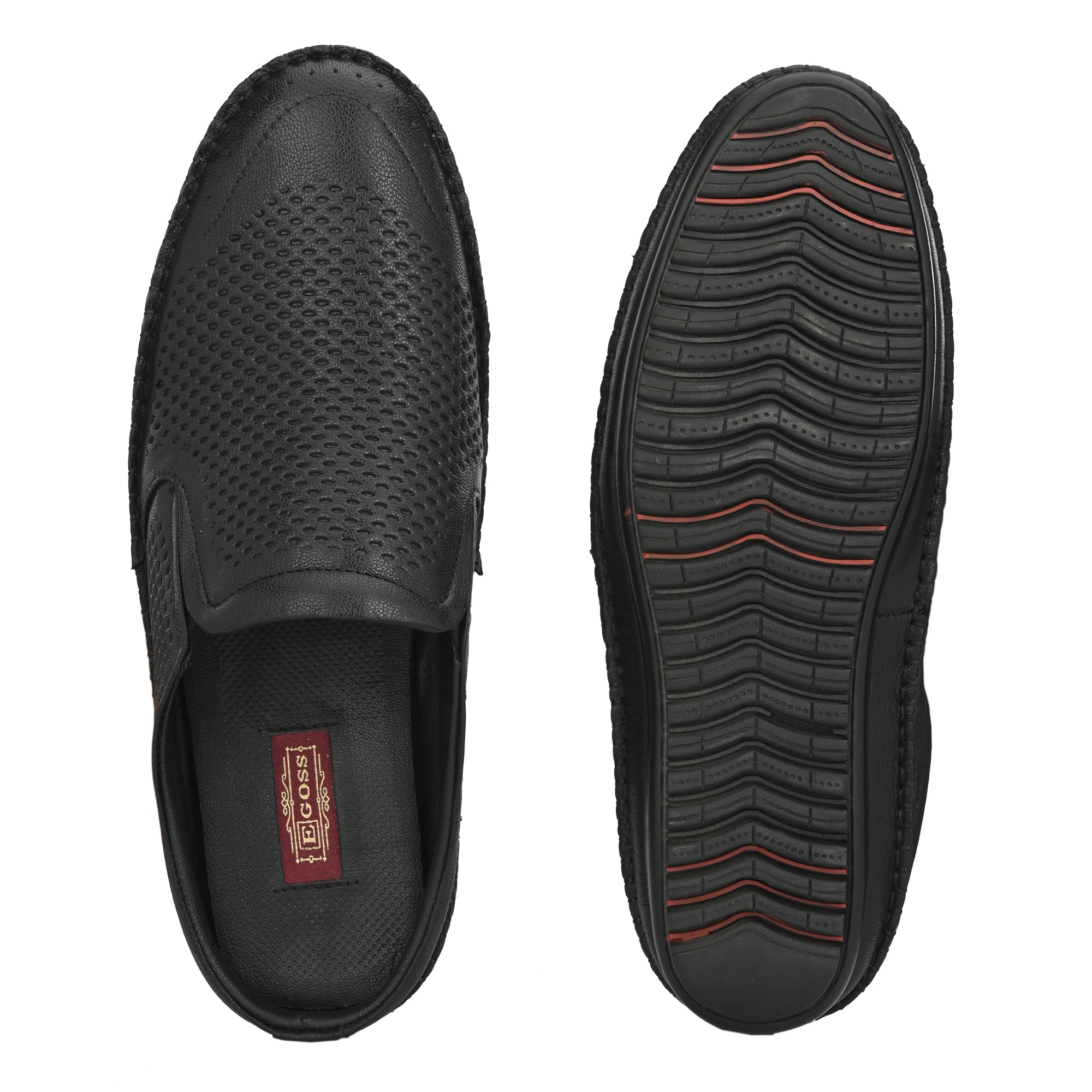 Egoss Leather Casual Slip On Shoes For Men