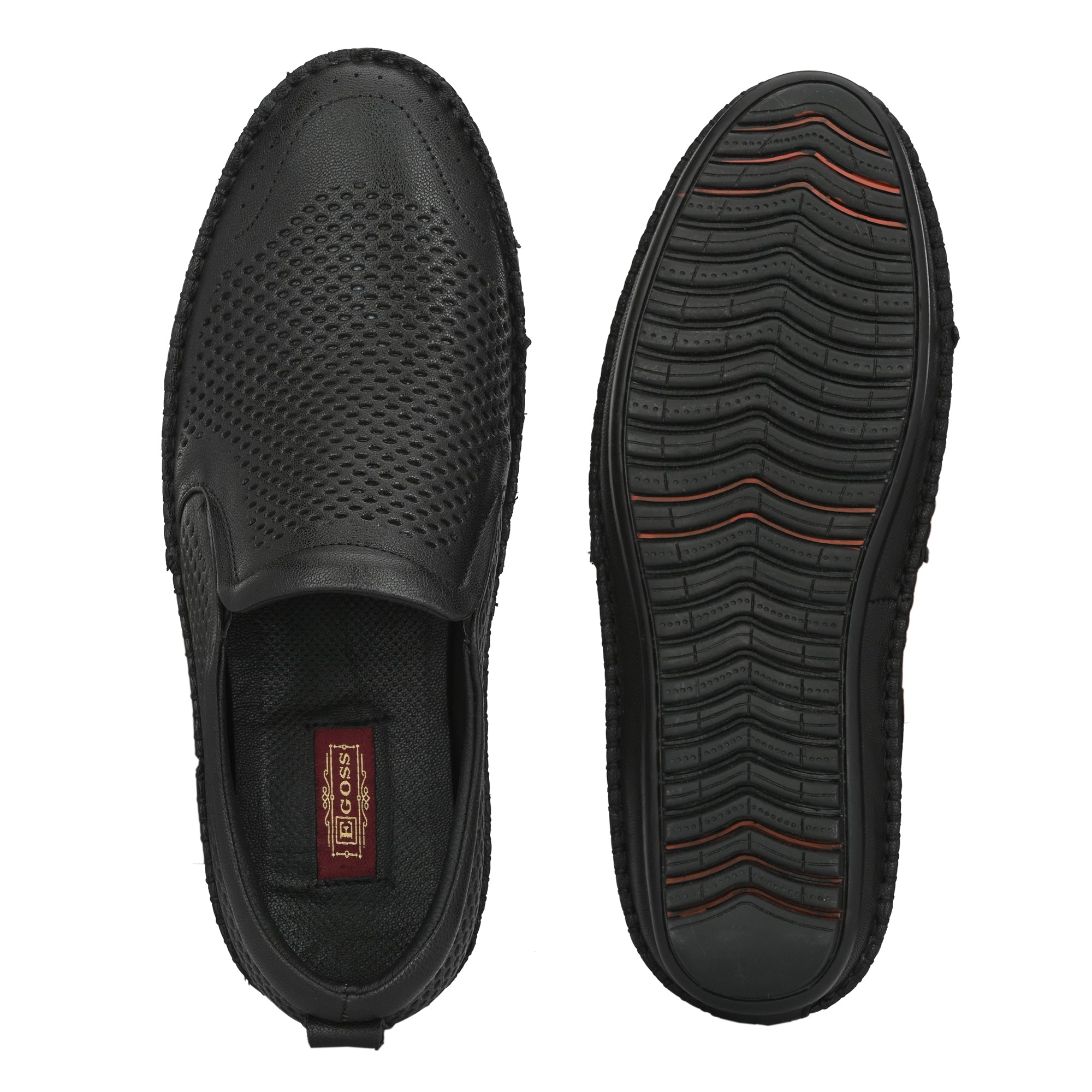 Egoss Leather Casual Slip On Shoes For Men