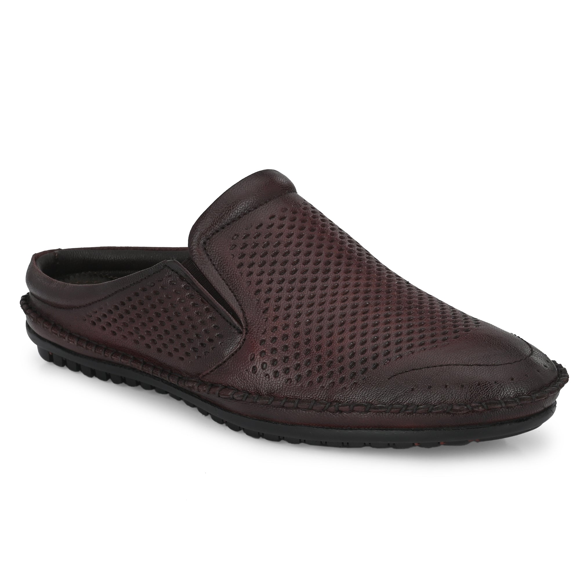 Egoss Leather Casual Slip On Shoes For Men