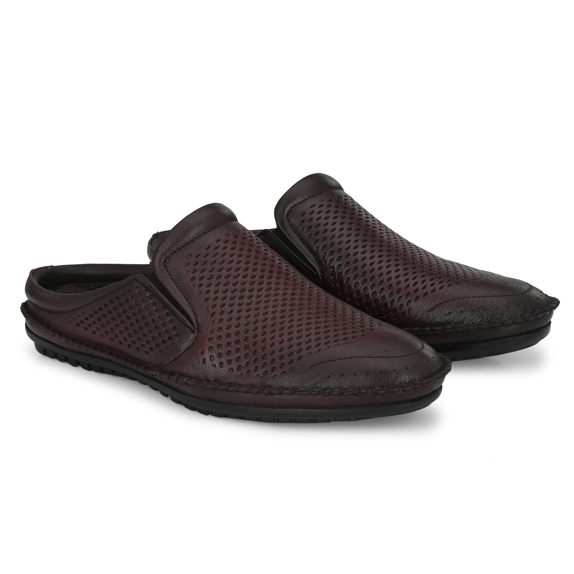 Egoss Leather Casual Slip On Shoes For Men