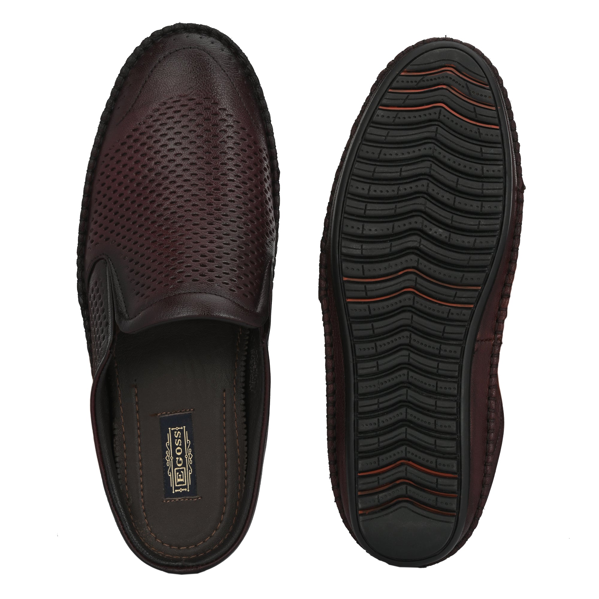 Egoss Leather Casual Slip On Shoes For Men