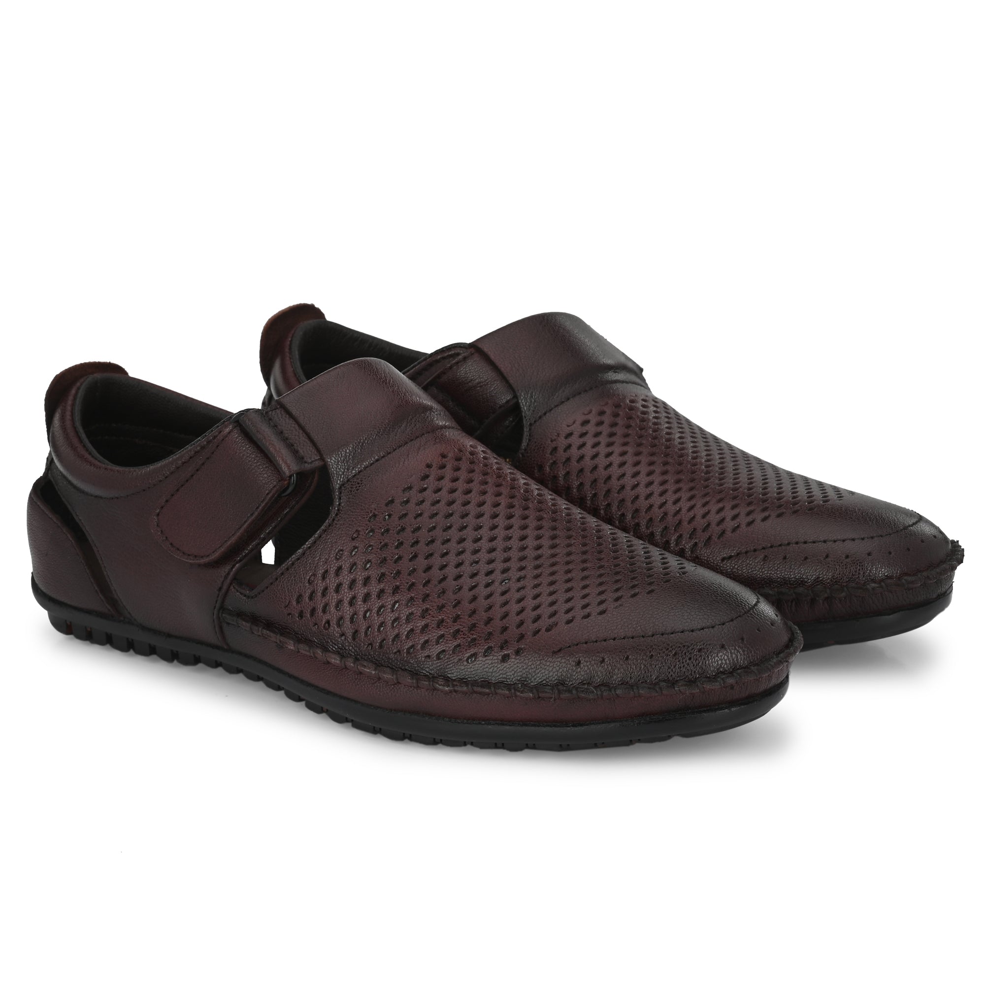 Egoss Leather Casual Slip On Shoes For Men