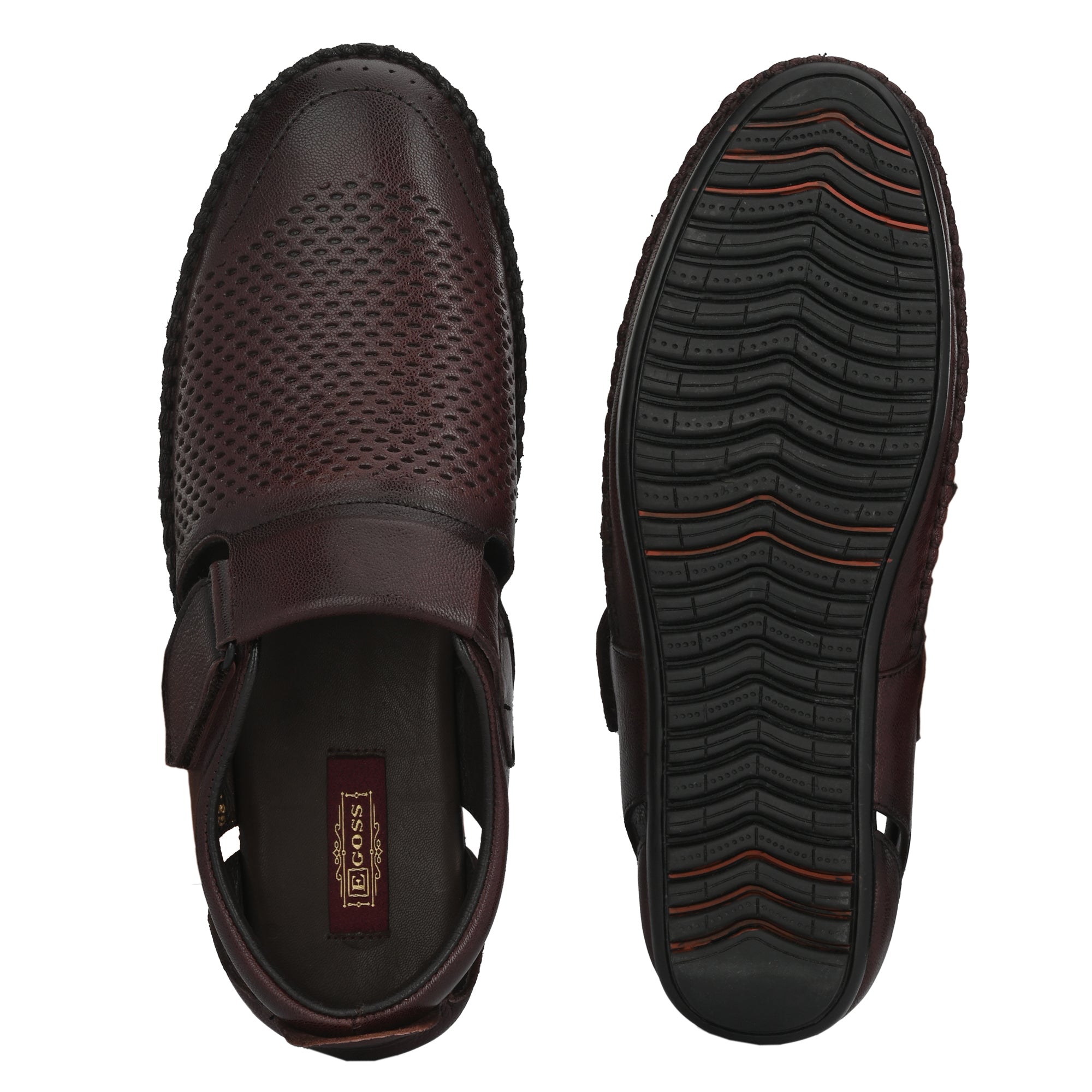 Egoss Leather Casual Slip On Shoes For Men