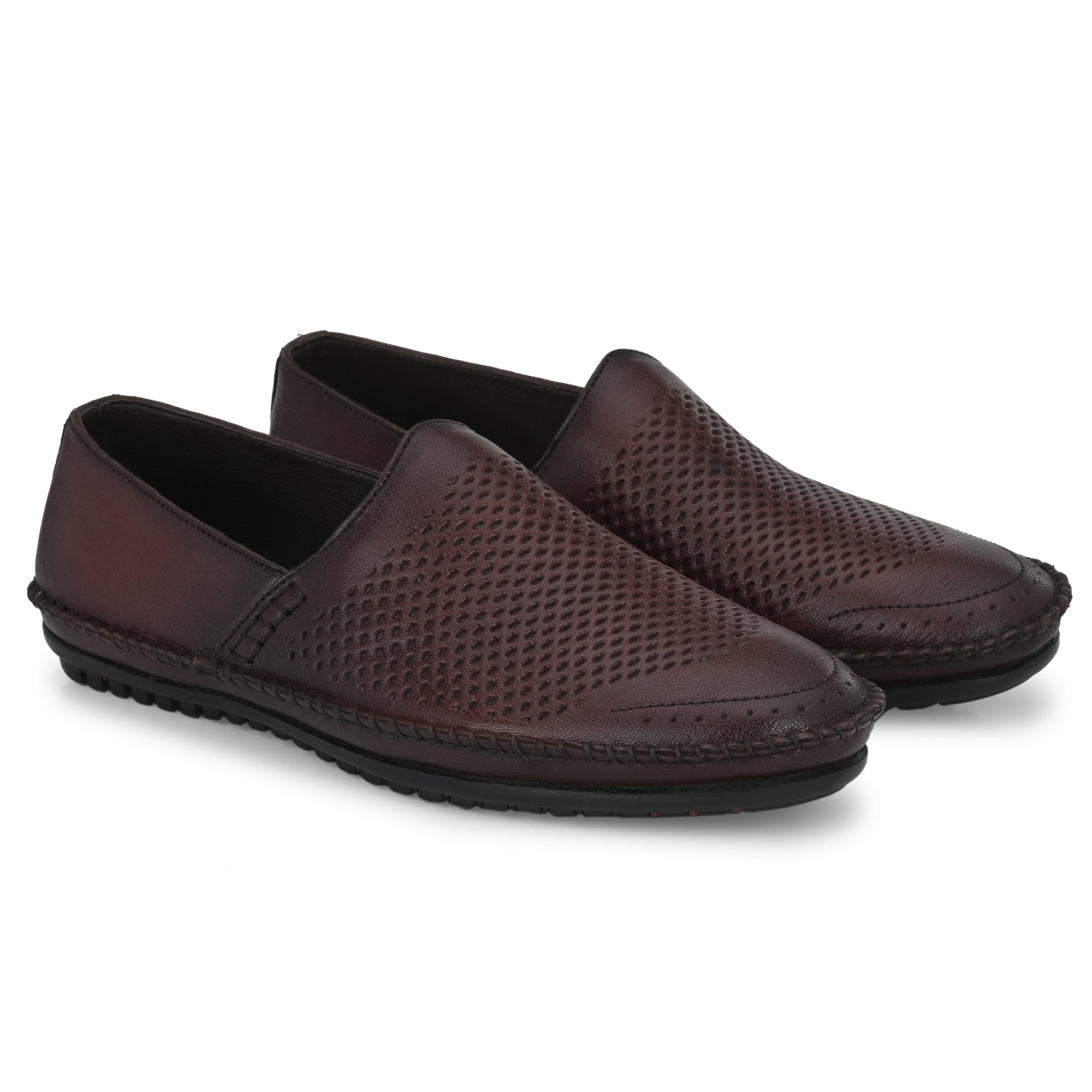 Egoss Leather Casual Slip On Shoes For Men