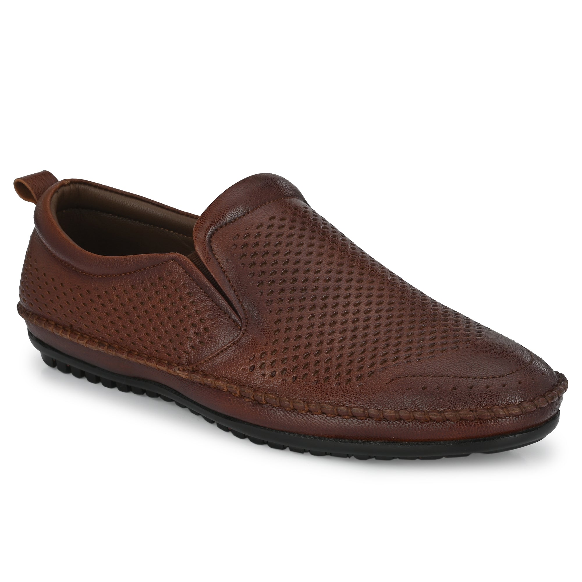 Egoss Leather Casual Slip On Shoes For Men