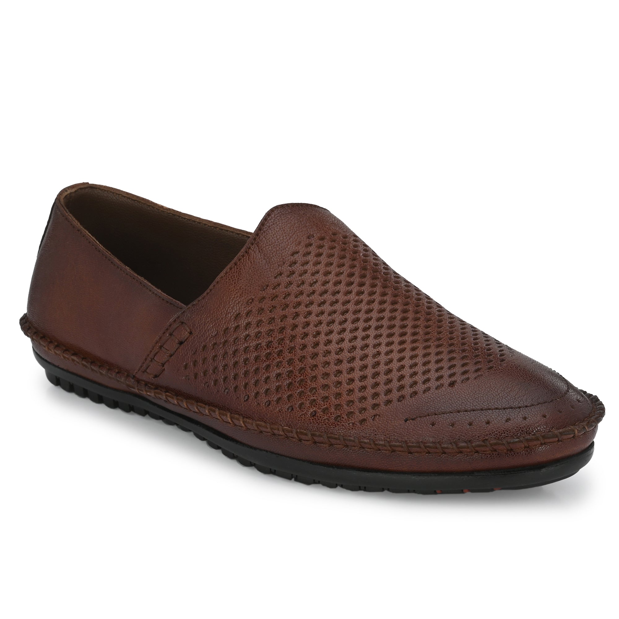 Egoss Leather Casual Slip On Shoes For Men