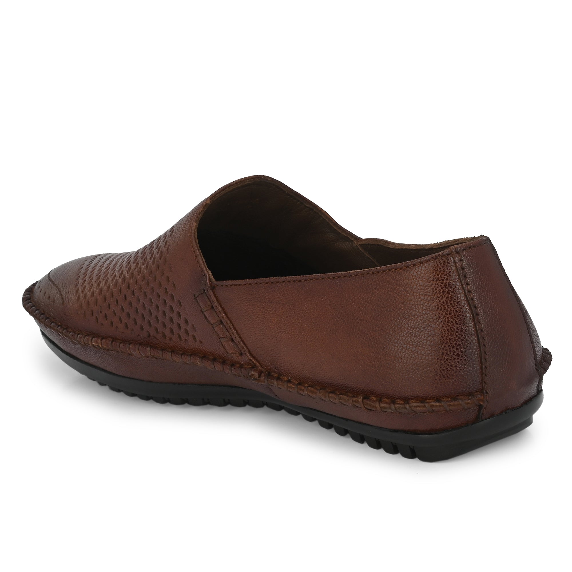 Egoss Leather Casual Slip On Shoes For Men