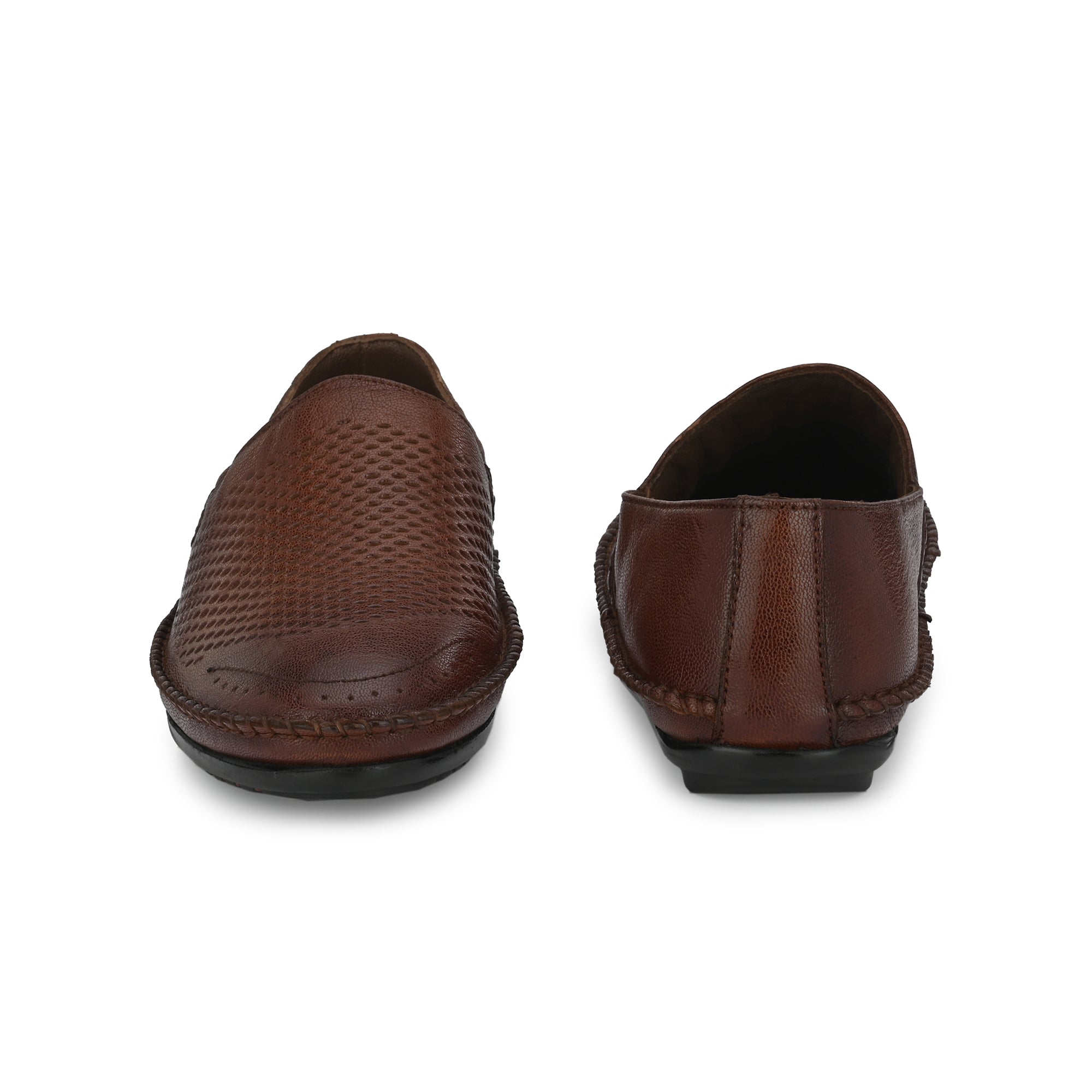 Egoss Leather Casual Slip On Shoes For Men