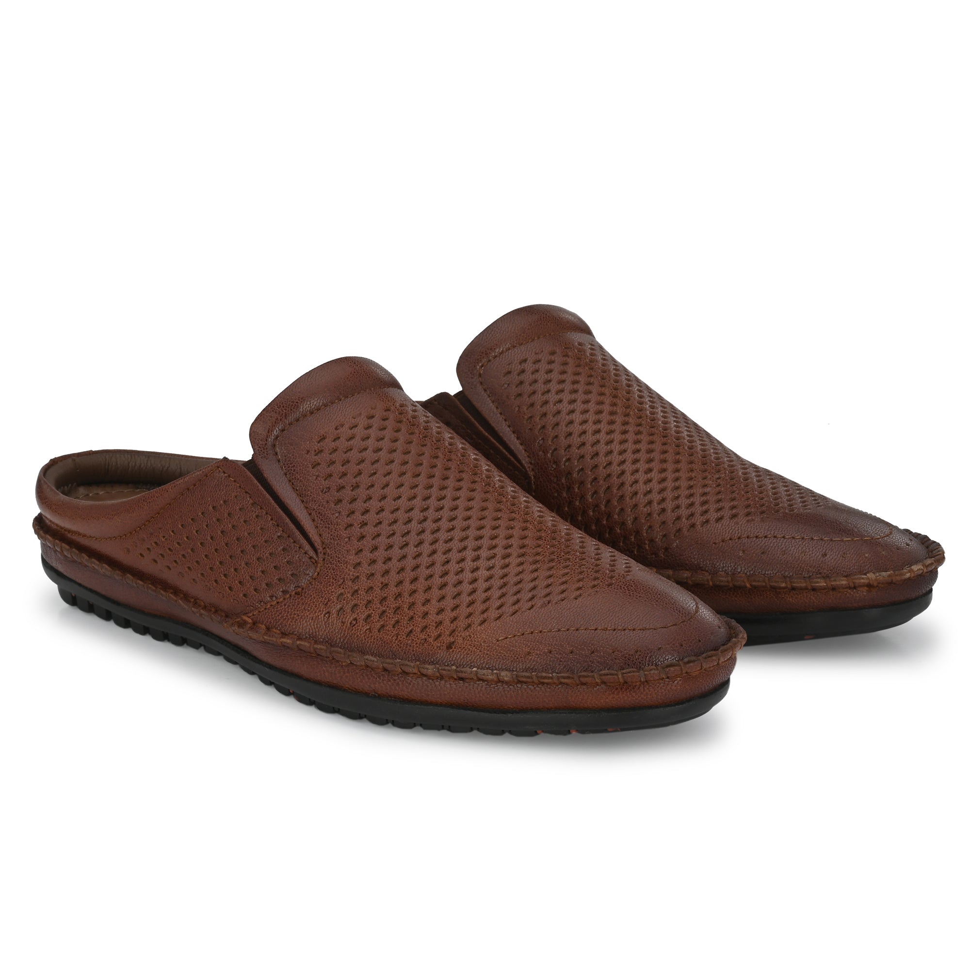 Egoss Leather Casual Slip On Shoes For Men