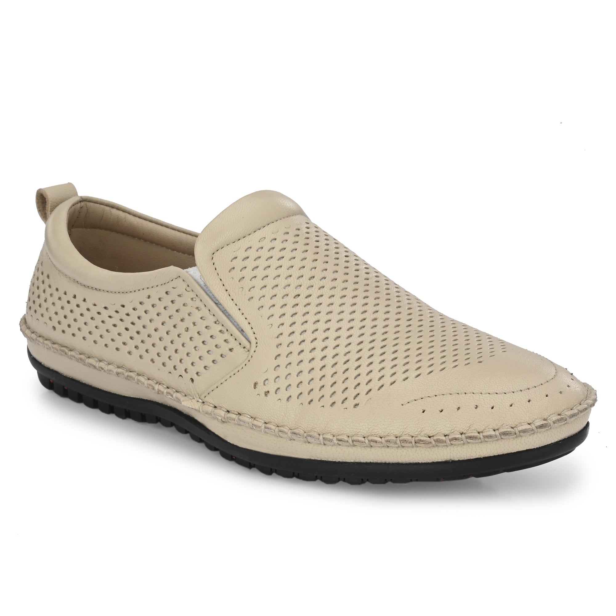 Egoss Leather Casual Slip On Shoes For Men