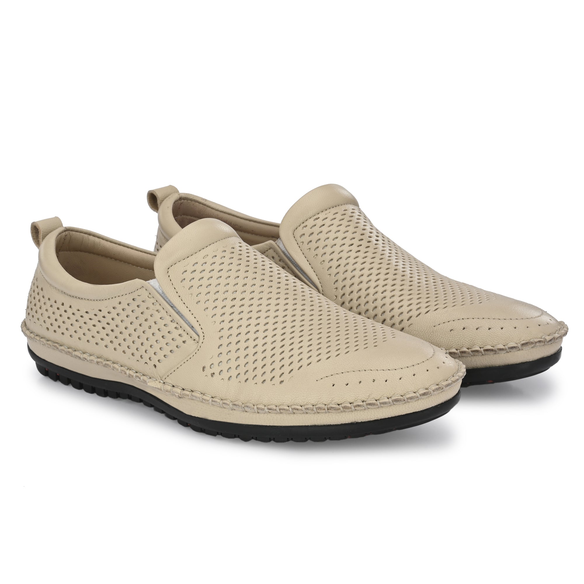 Egoss Leather Casual Slip On Shoes For Men