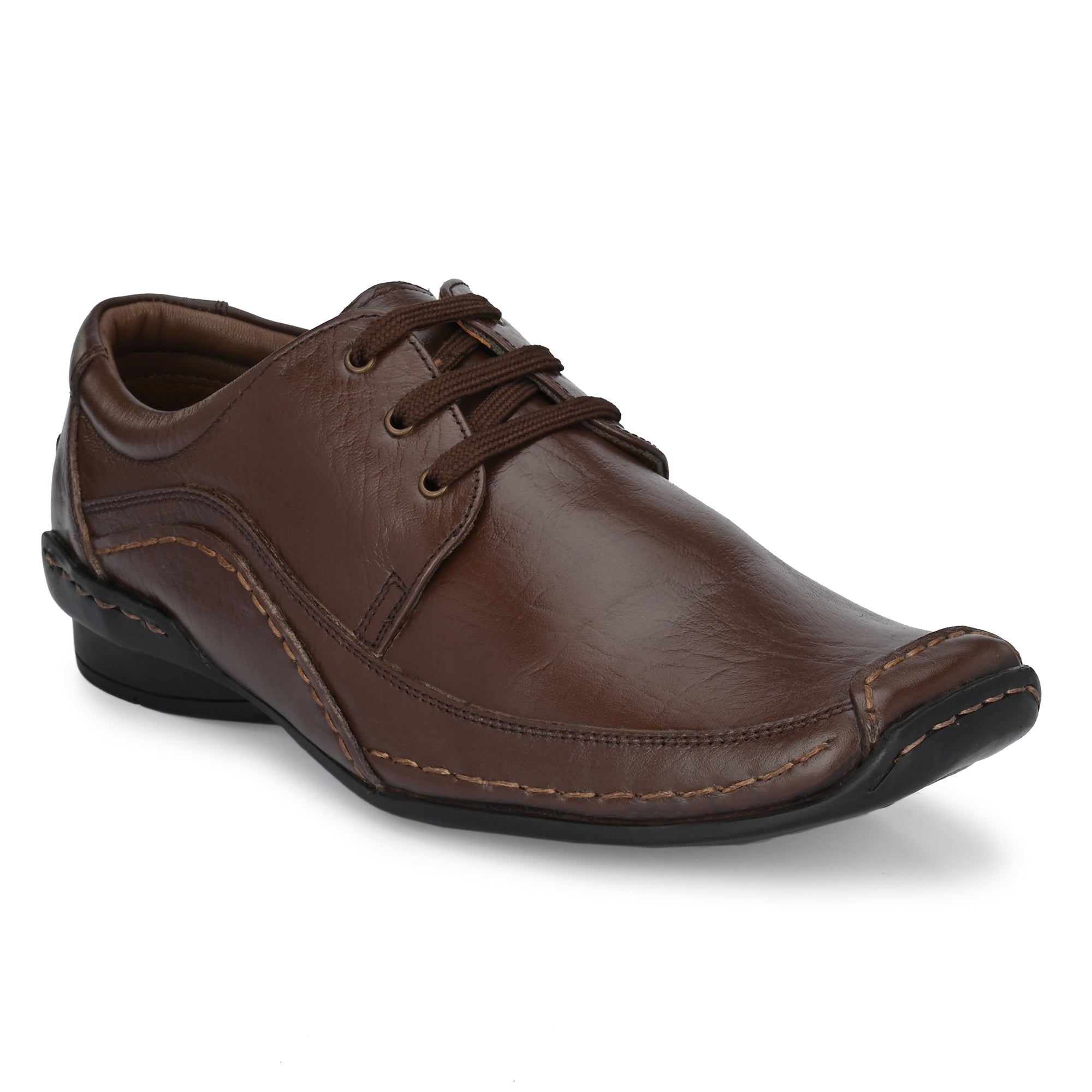 Egoss Casual Derby Lace Up Leather Shoes For Men