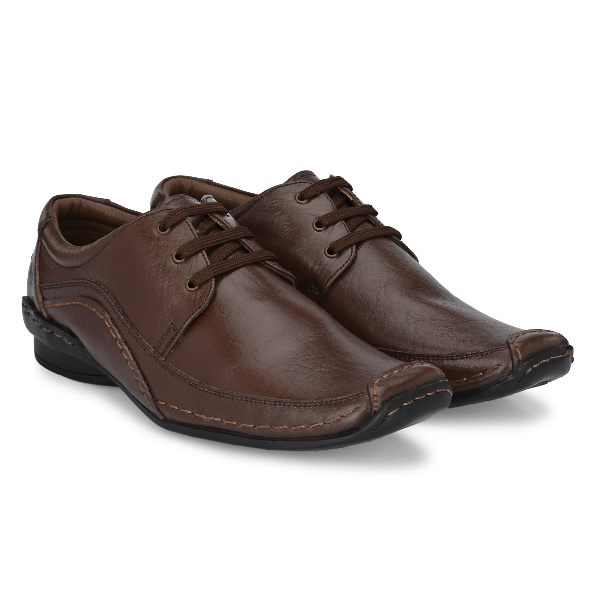 Egoss Casual Derby Lace Up Leather Shoes For Men