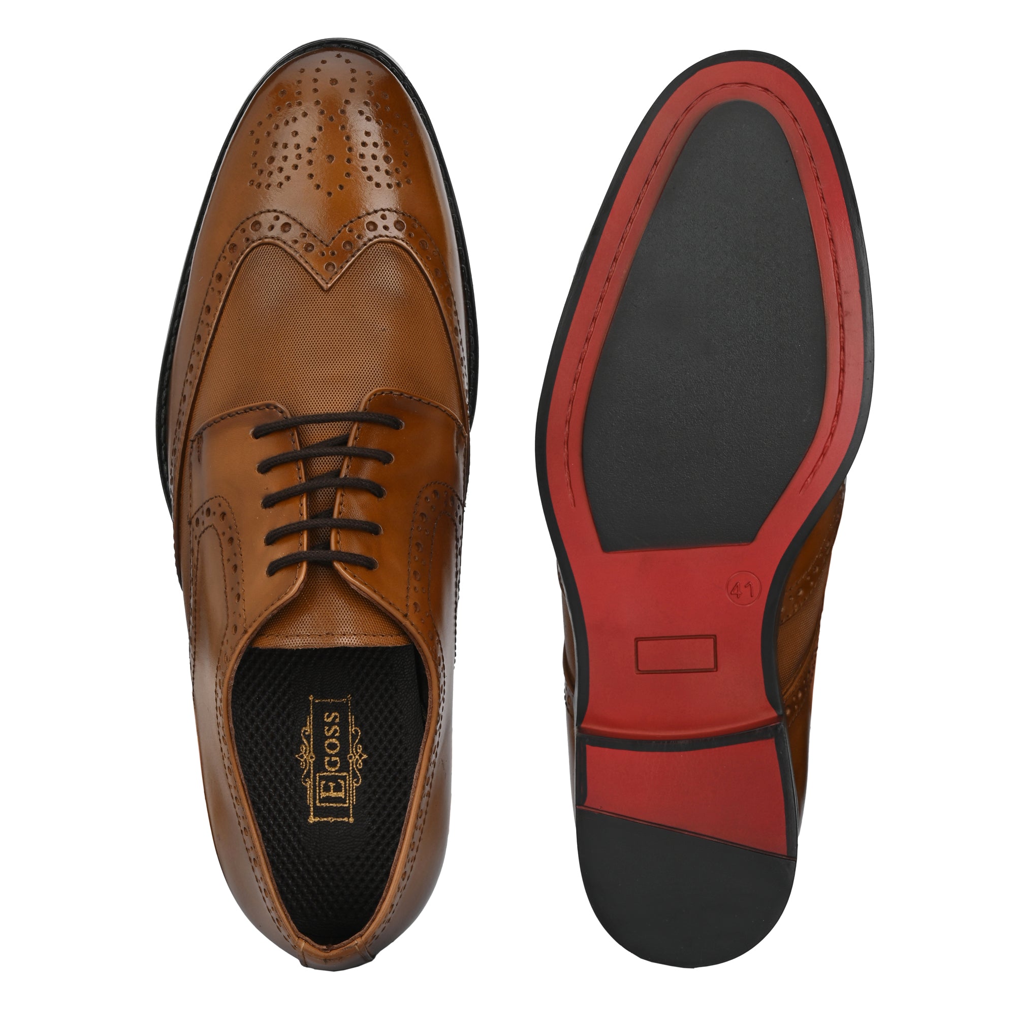 Egoss Formal Lace-Up Brogue Shoes For Men