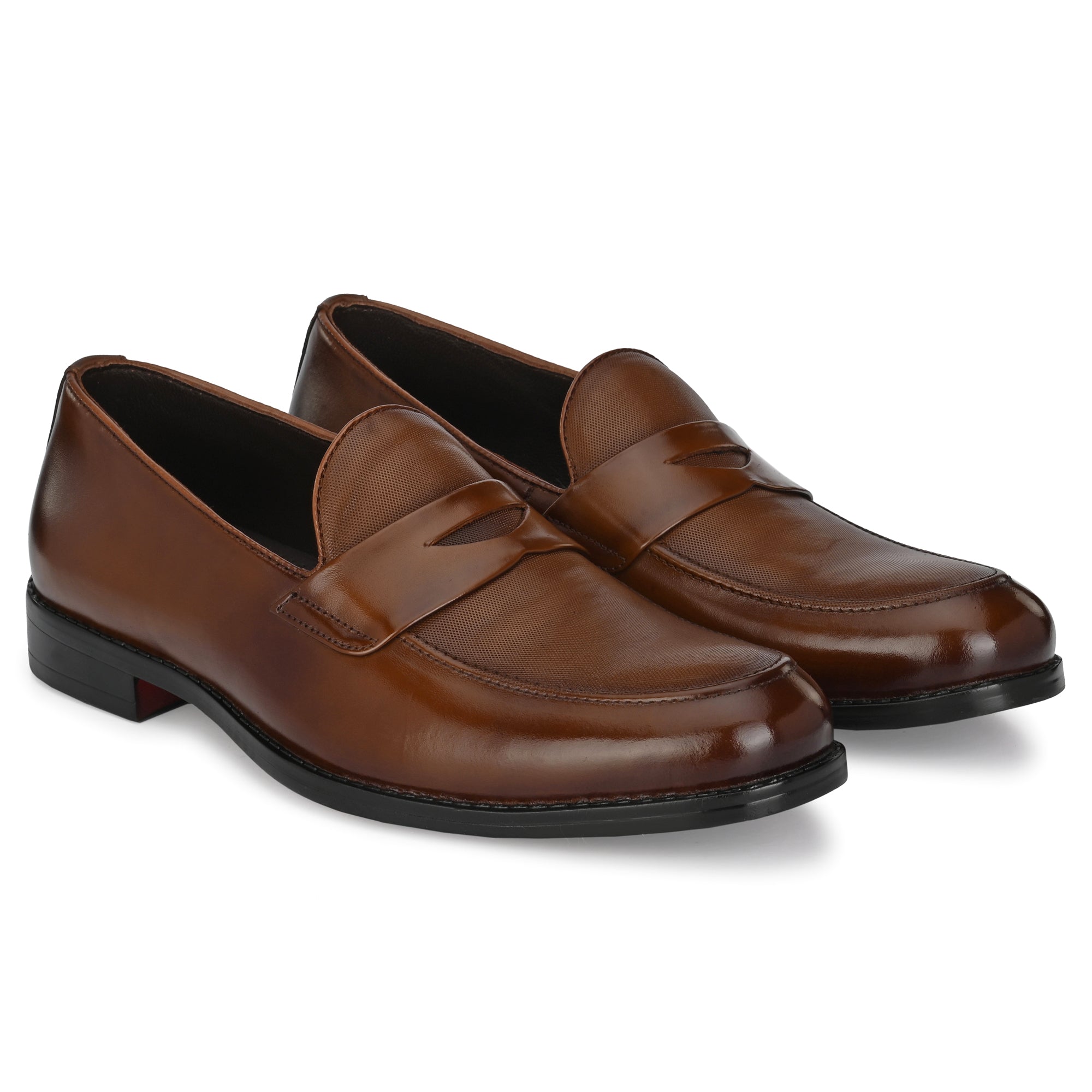 Egoss Formal Penny Loafers For Men with Textured Top