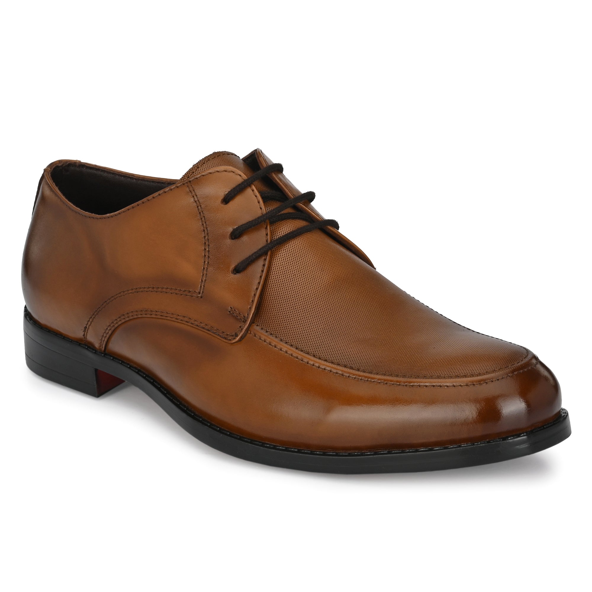 Textured Derby Lace Up Shoes For Men