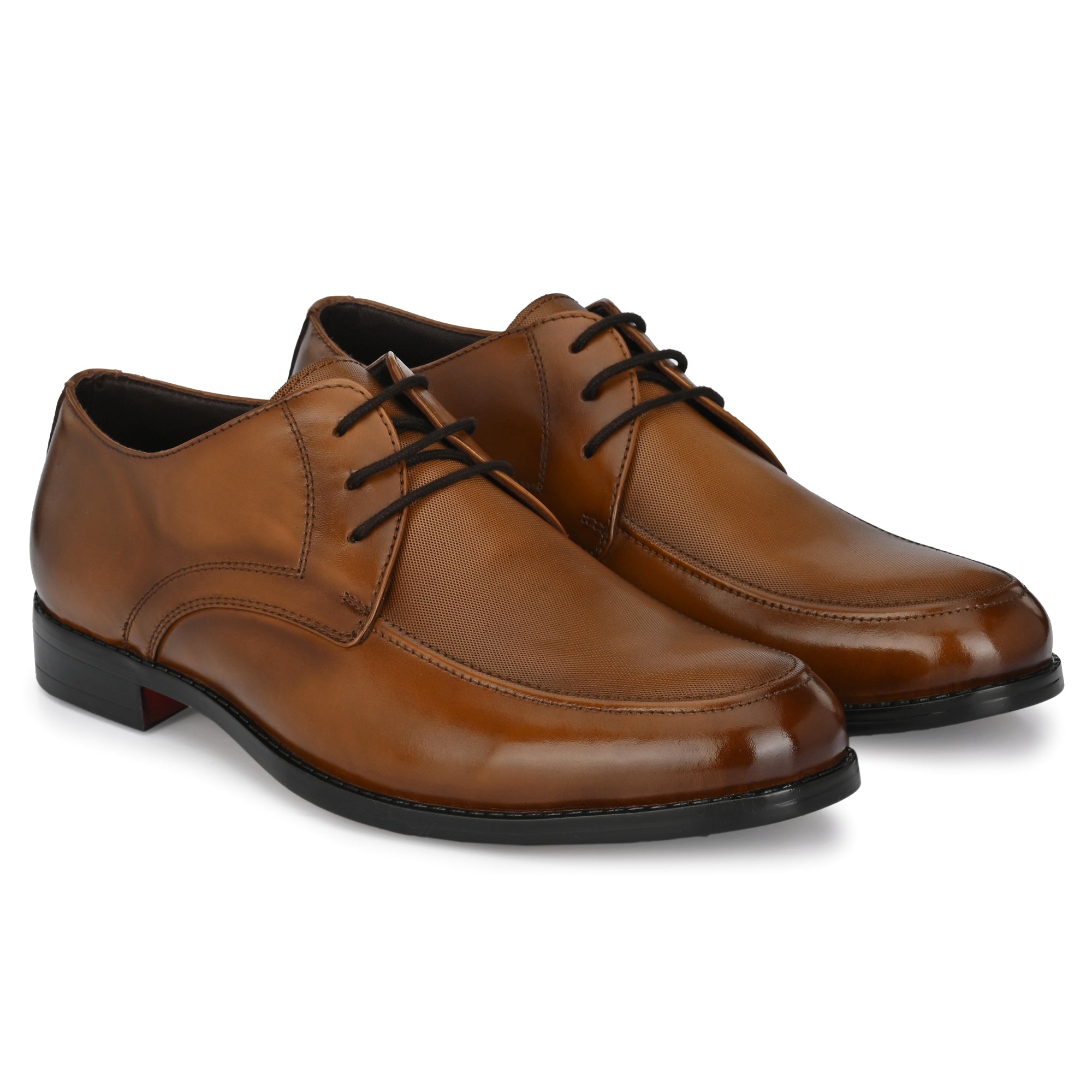 Textured Derby Lace Up Shoes For Men