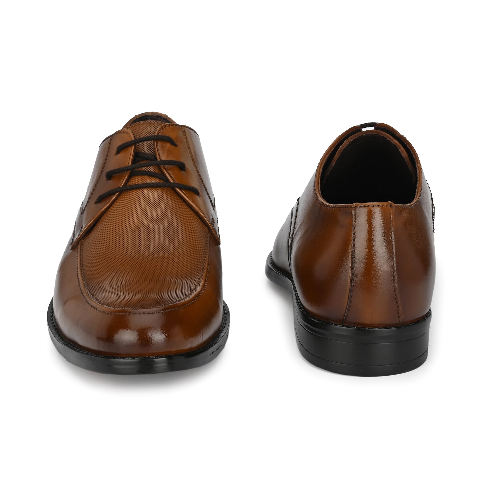Textured Derby Lace Up Shoes For Men