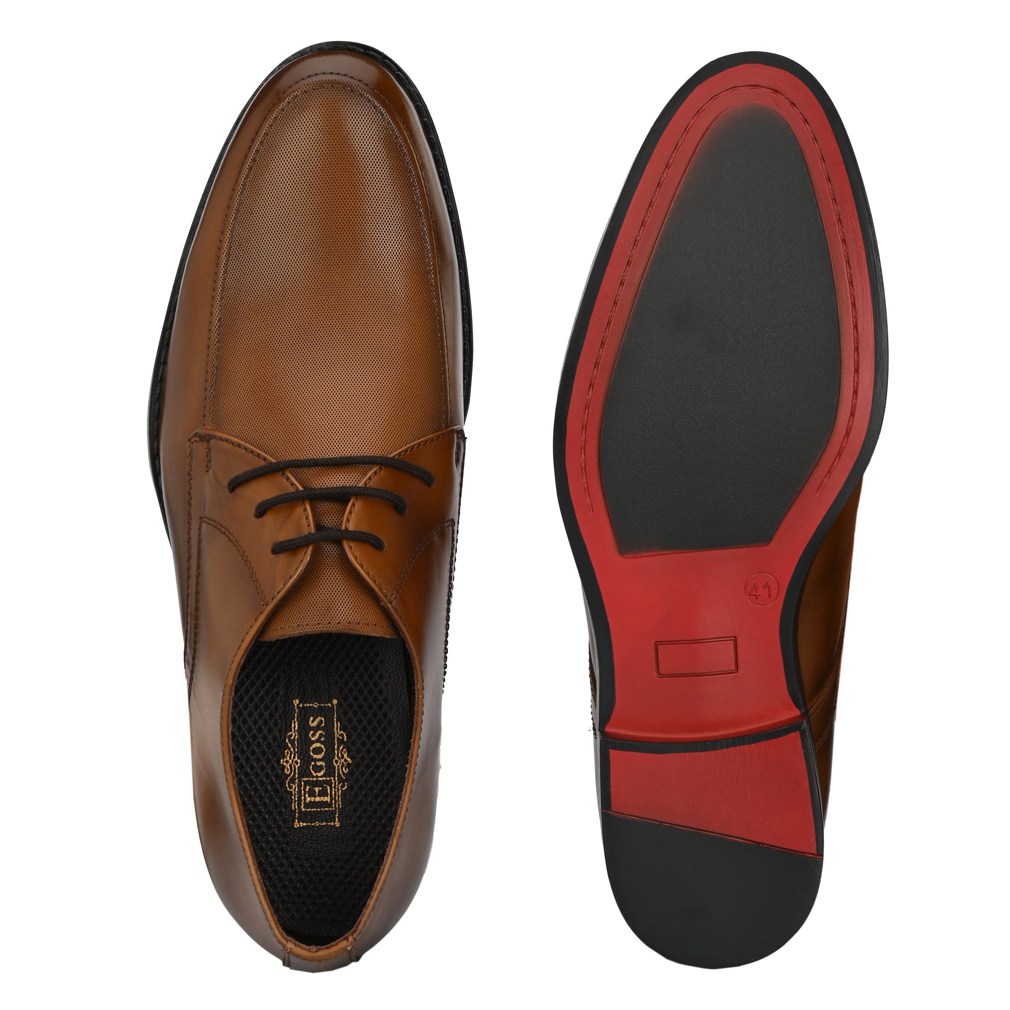 Textured Derby Lace Up Shoes For Men