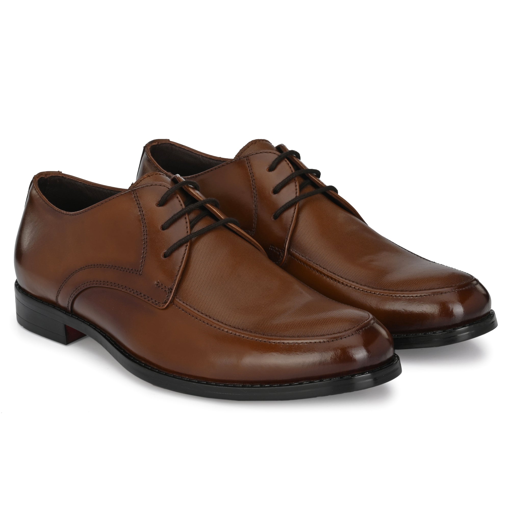 Textured Derby Lace Up Shoes For Men