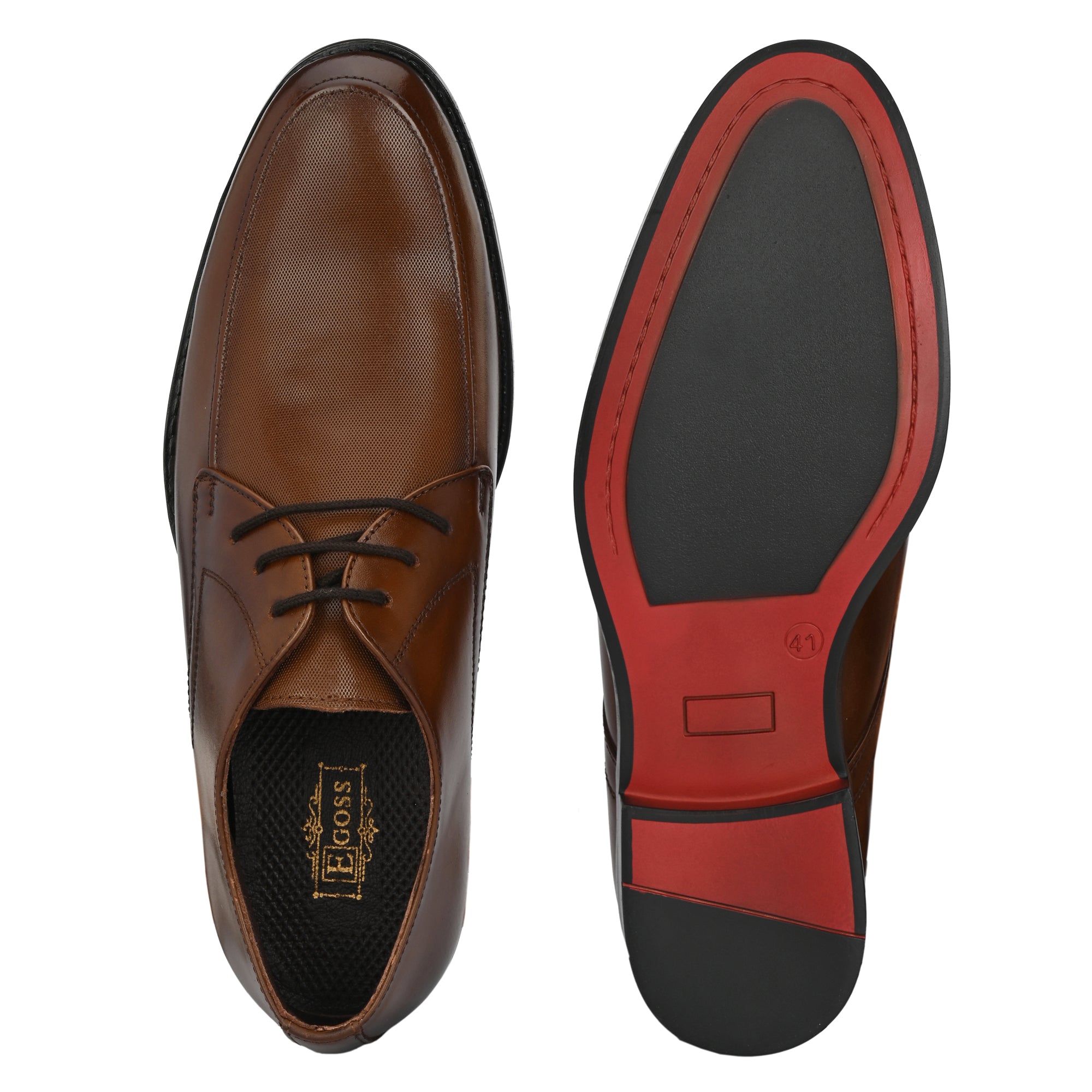 Textured Derby Lace Up Shoes For Men